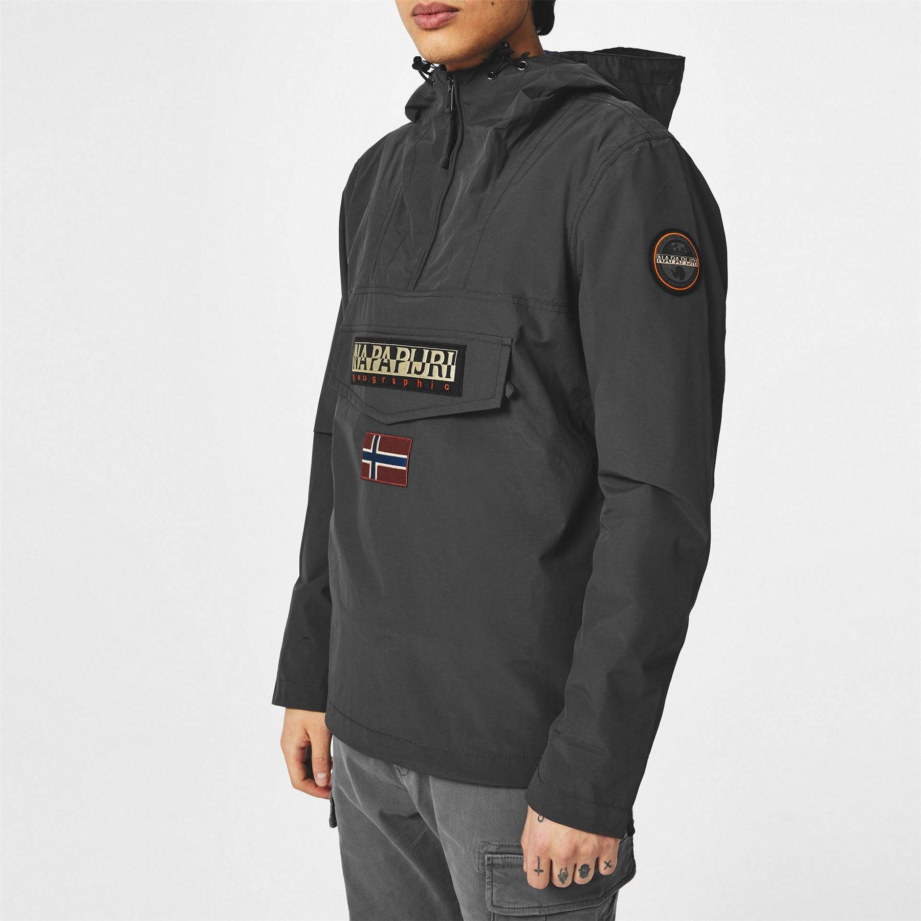 Napapijri Rainforest Water Resistant Hooded Long Sleeve Rain Anorak