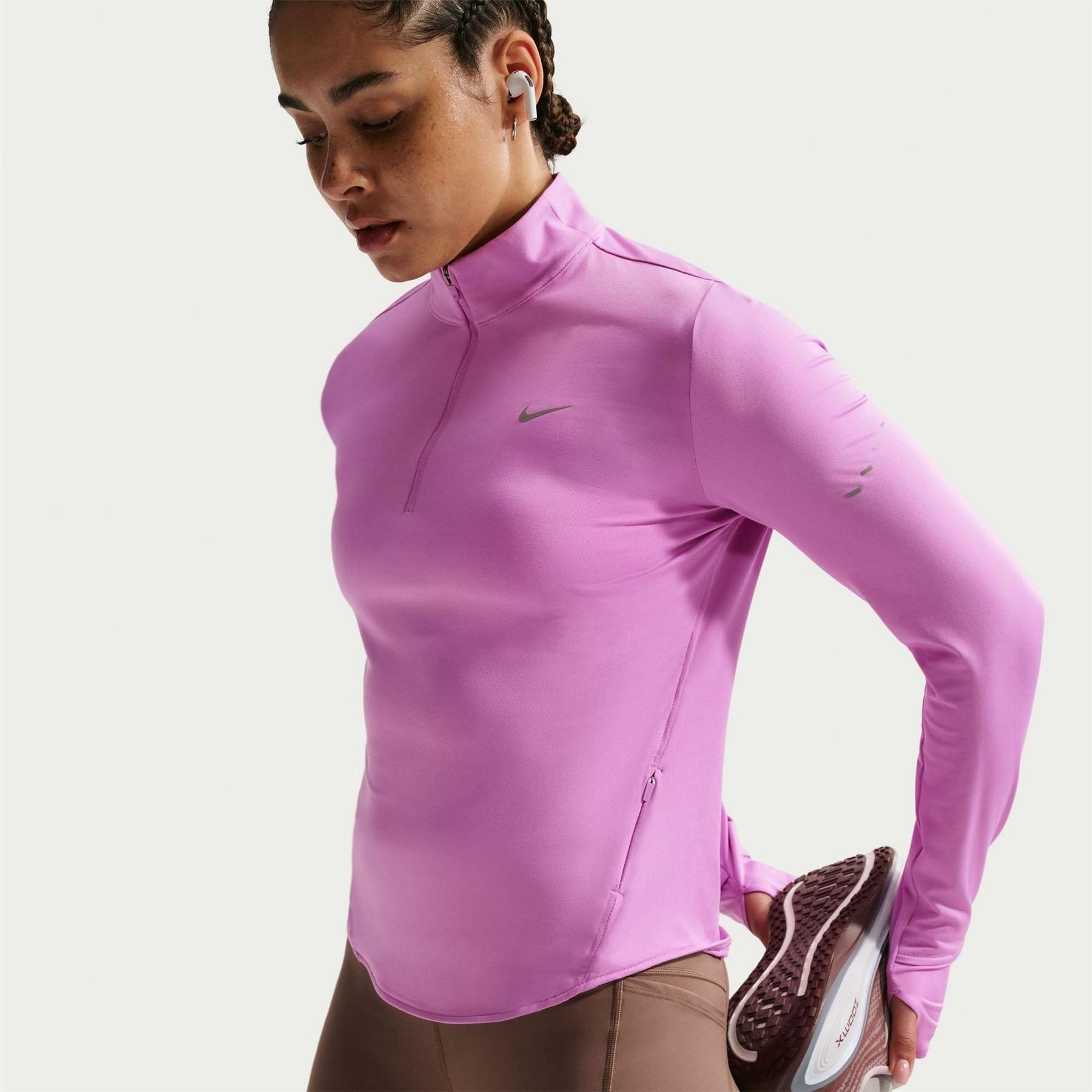 Nike Womens Swift 1 4 Zip Running Top
