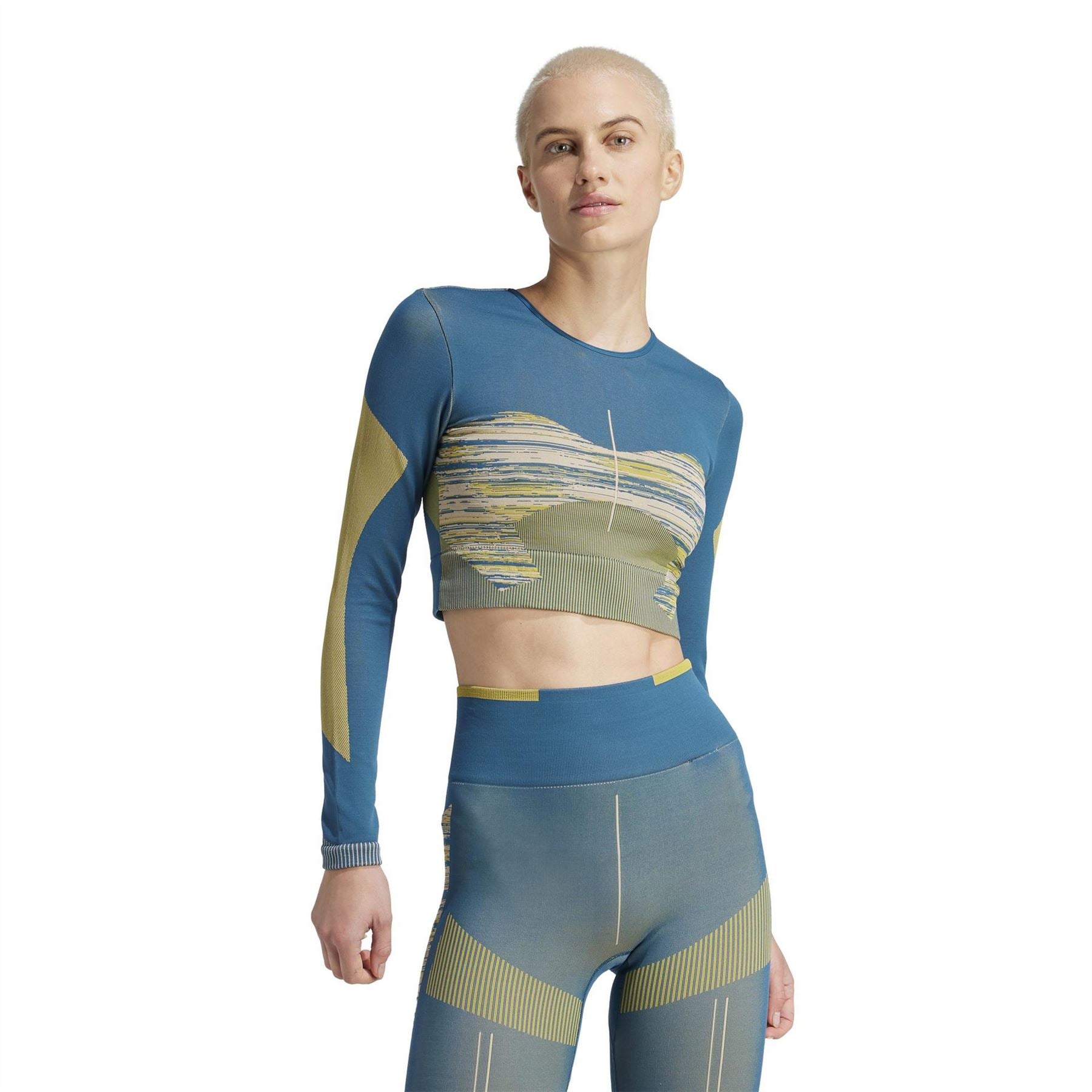 adidas Slim Fit Crew Neck Long Sleeve Athletic Jersey