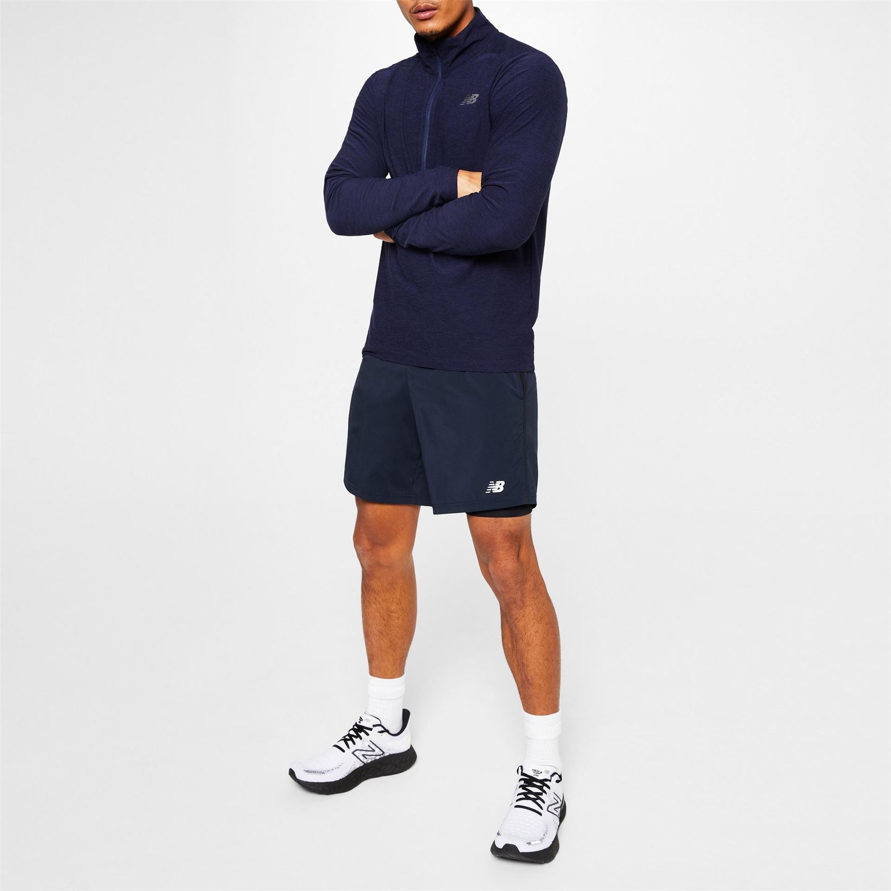 New Balance Mens Balance 2 In 1 7 Inch Running Shorts