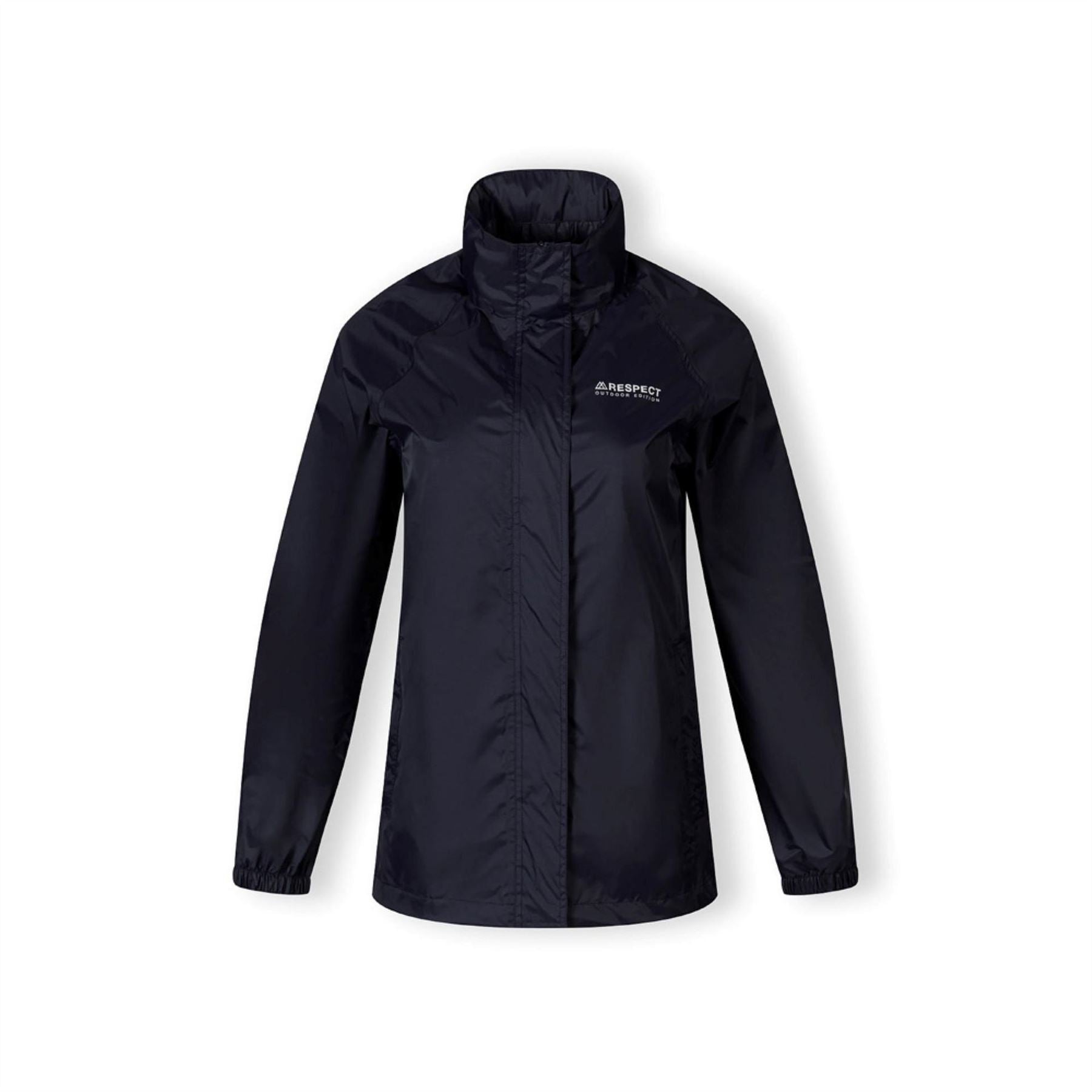 Minoti Women Packaway Waterproof Jacket With Zipped Pockets Navy