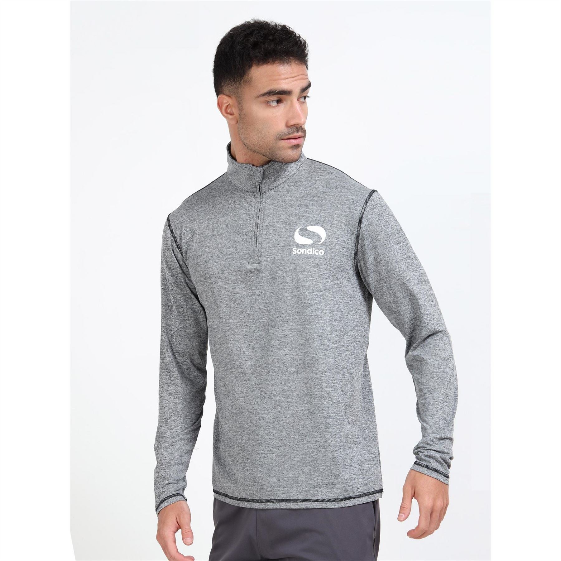 Sondico Melange Quarter Zip Sweatshirt
