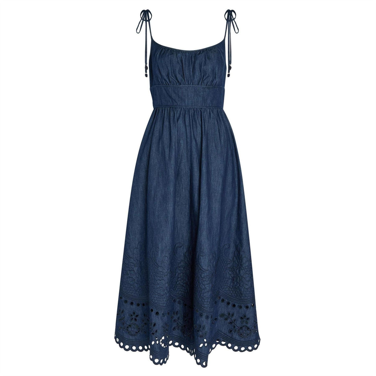 Zimmermann Broderie Denim Midi