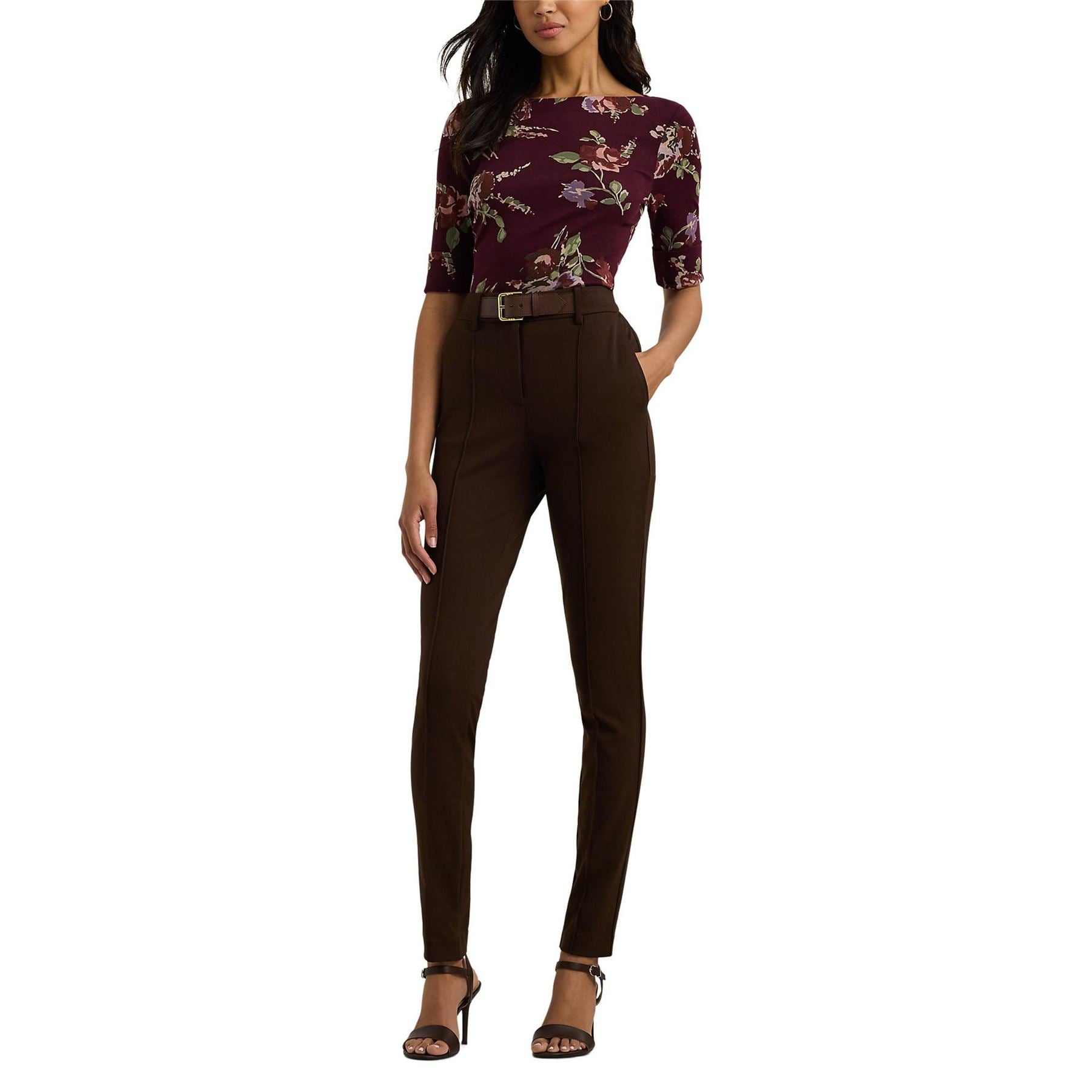 Lauren by Ralph Lauren Judy Boat Neck Regular Fit T-Shirt