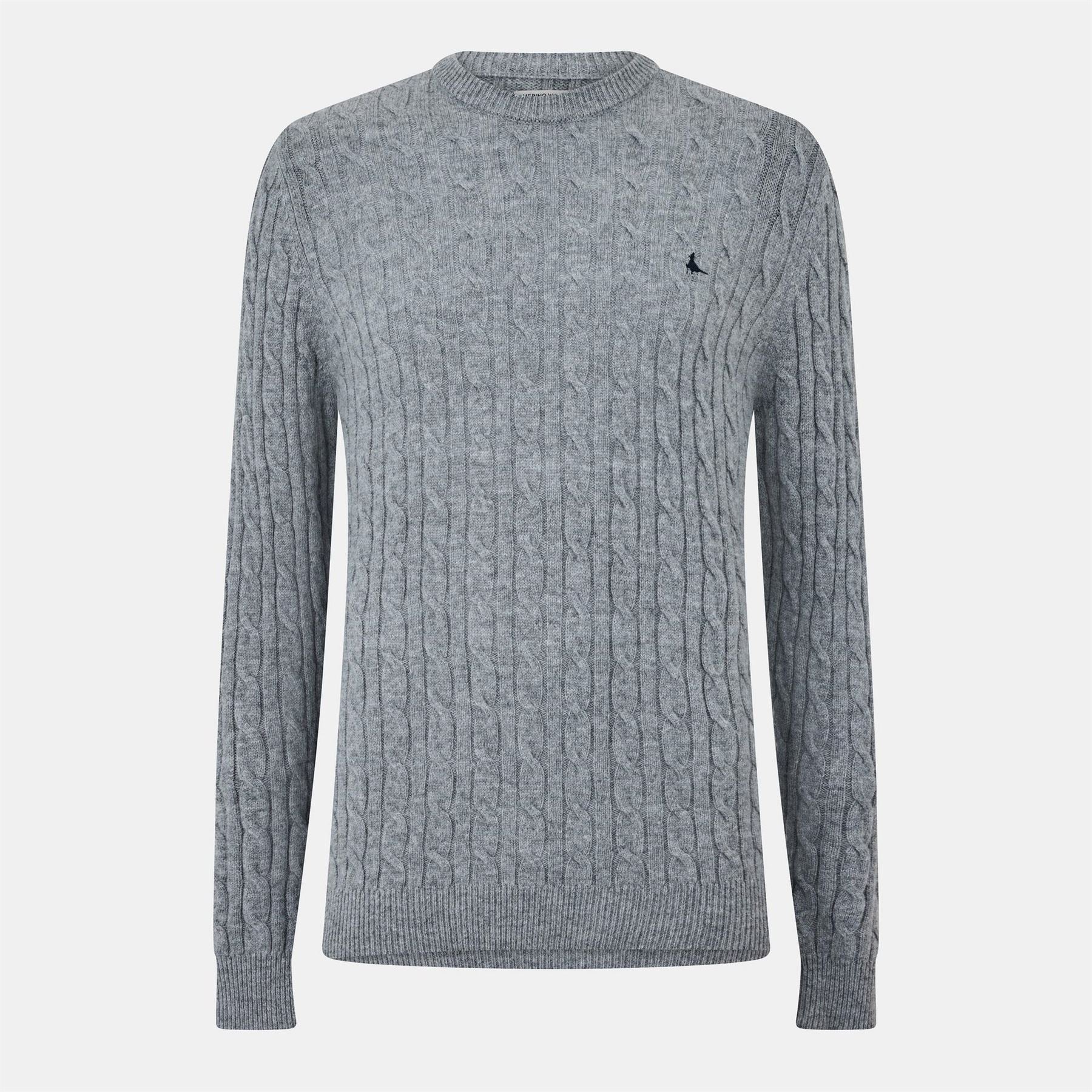 Jack Wills Mens Marlow Merino Wool Blend Cable Knitted Jumper