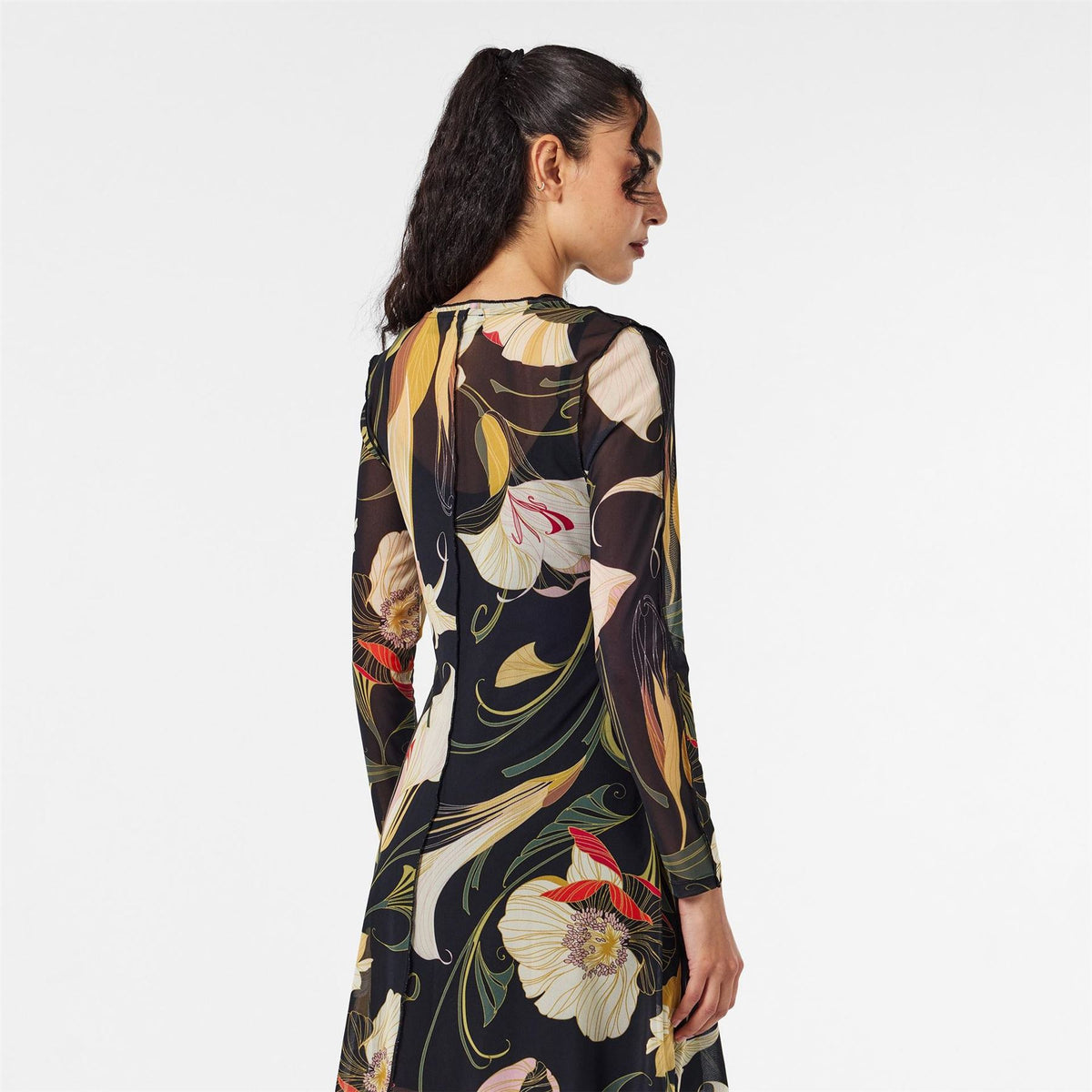 Ted Baker Plain Crew Neck Long Sleeve Mini Dress