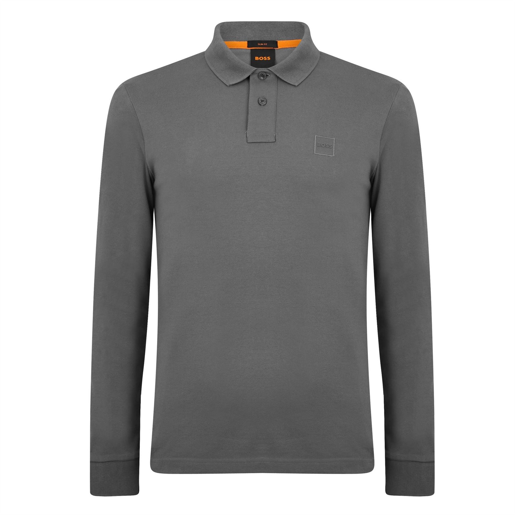 Boss BOSS ORANGE Passerby Premium Cotton Long Sleeve Polo Shirt with Logo Detail
