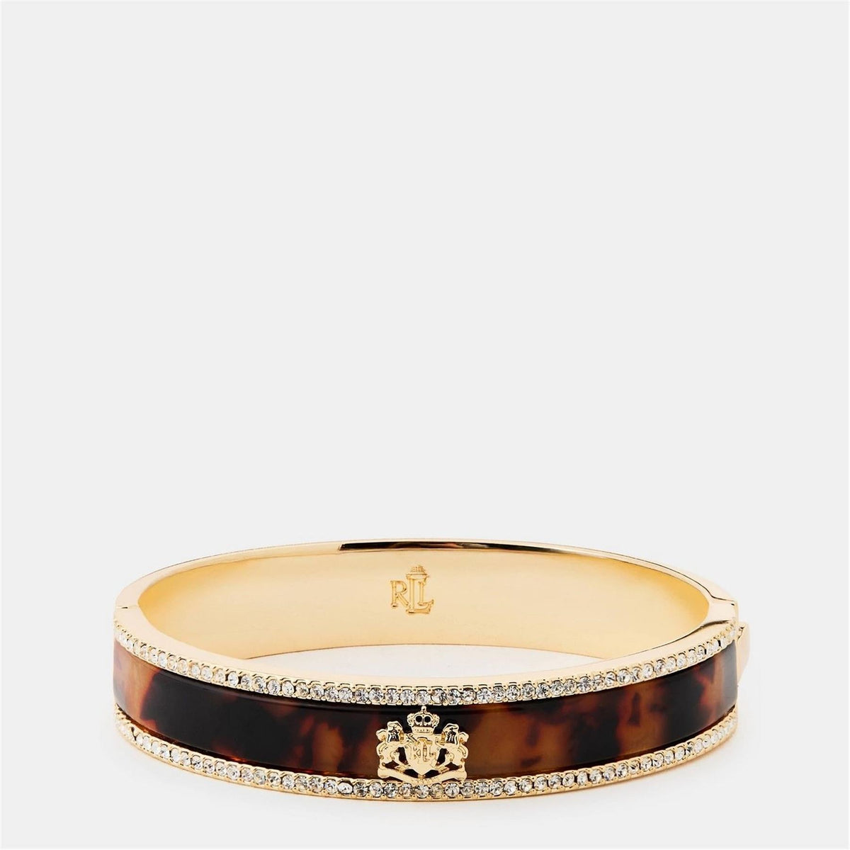 Lauren by Ralph Lauren Ralph Lauren Tortoise  And  Gold Crest Logo Bangle
