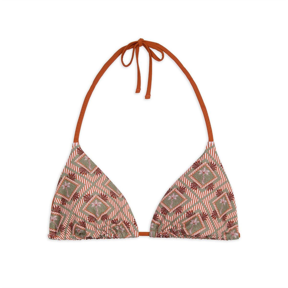 Chelsea Peers Geometric Print Bikini Top with Tie Closure