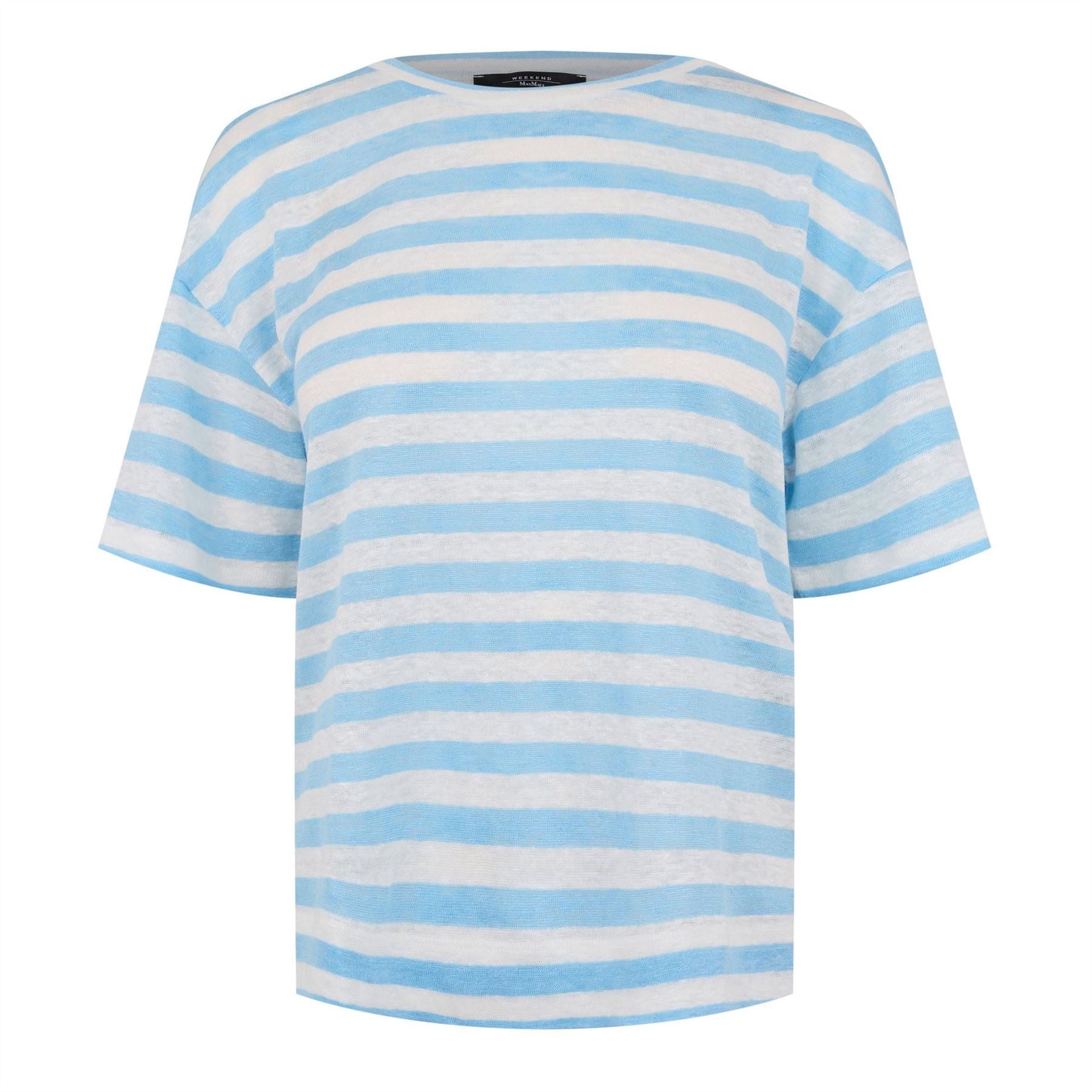 Weekend Max Mara Falla Stripe Linen Regular Fit T-Shirt