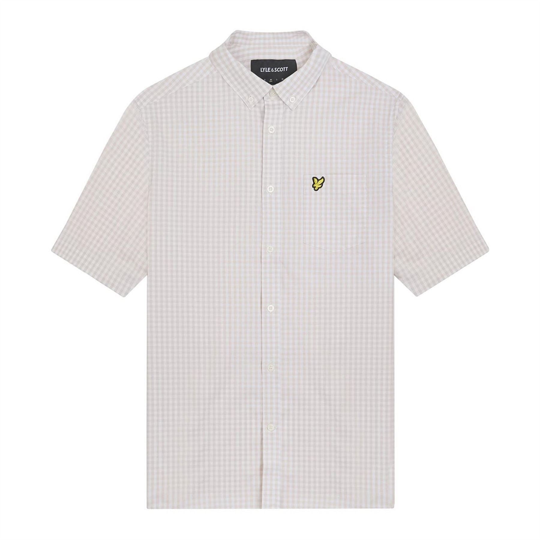 Lyle and Scott Sleeve Slim Fit Gingham Shirt