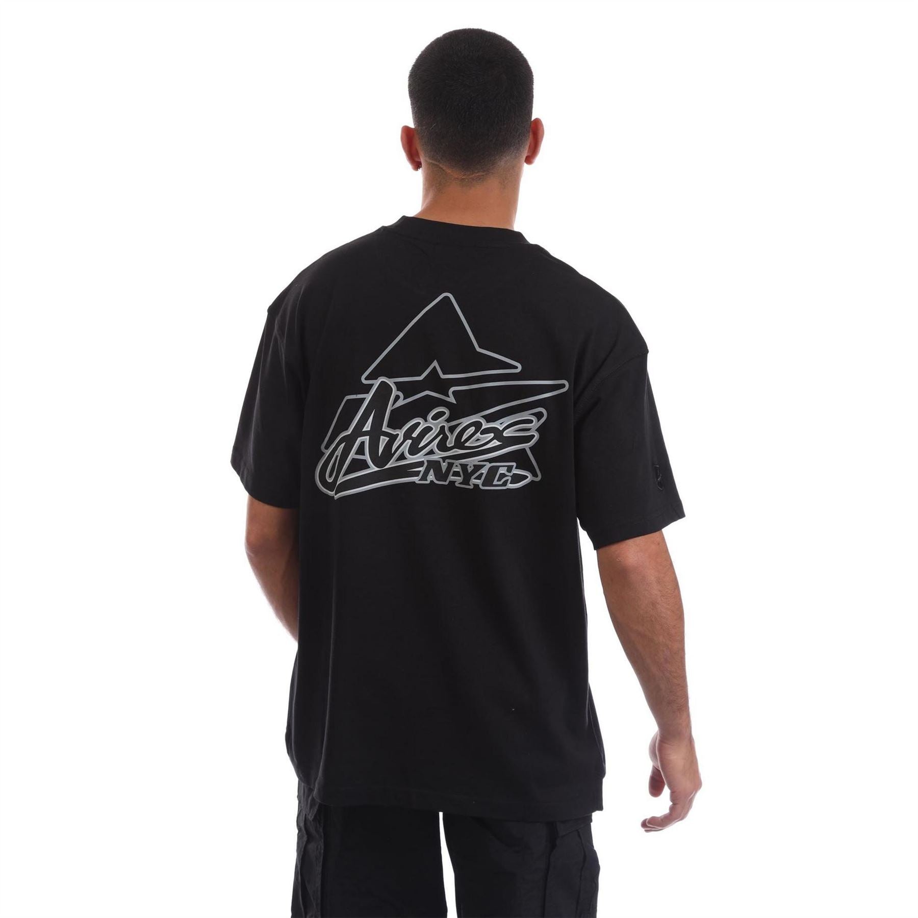 Avirex Rego Embroidered Arch Lettering Crew Neck Short Sleeve T-Shirt