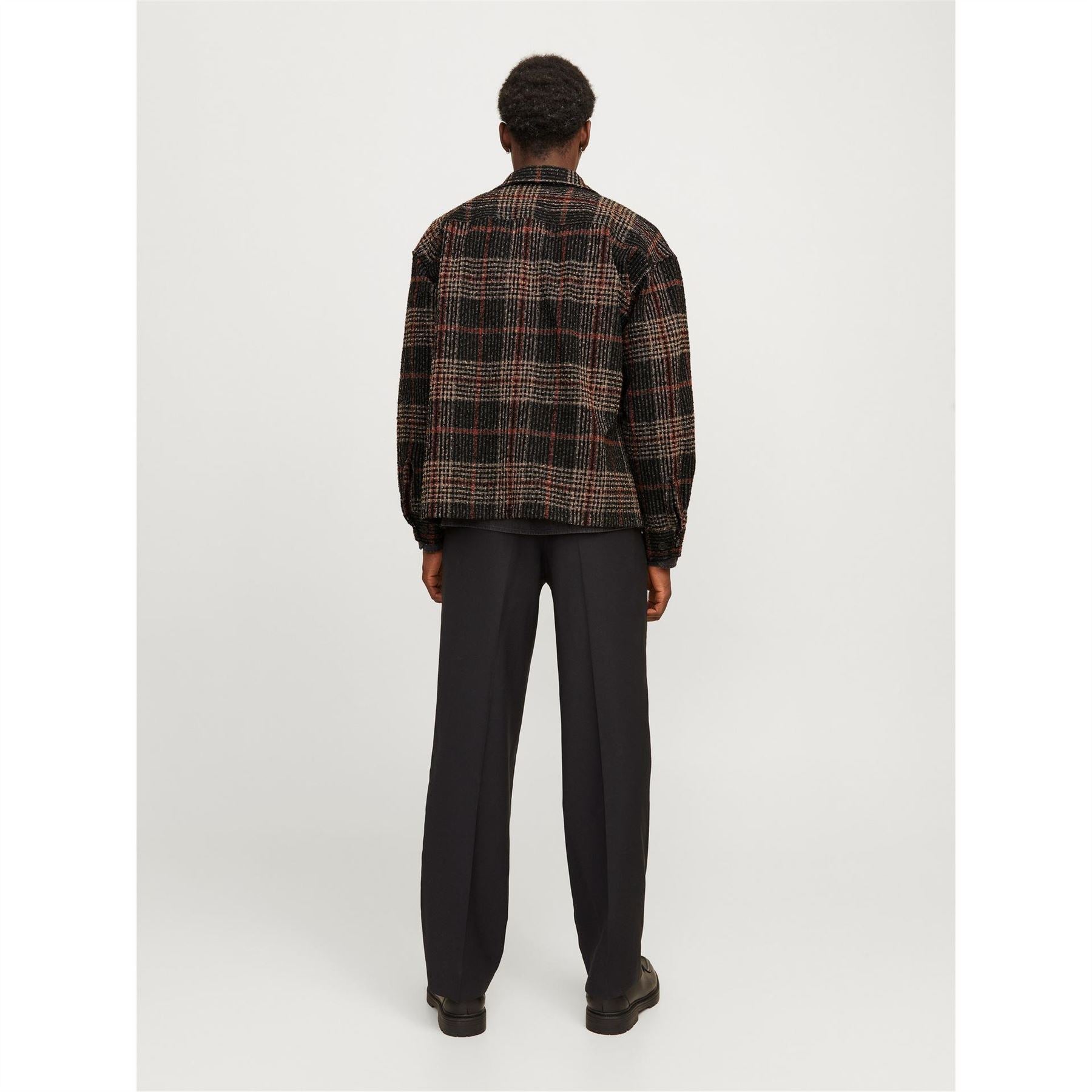 Jack and Jones Boucle Regular Fit Long Sleeve Cuff Sleeve Front Pocket Shirt