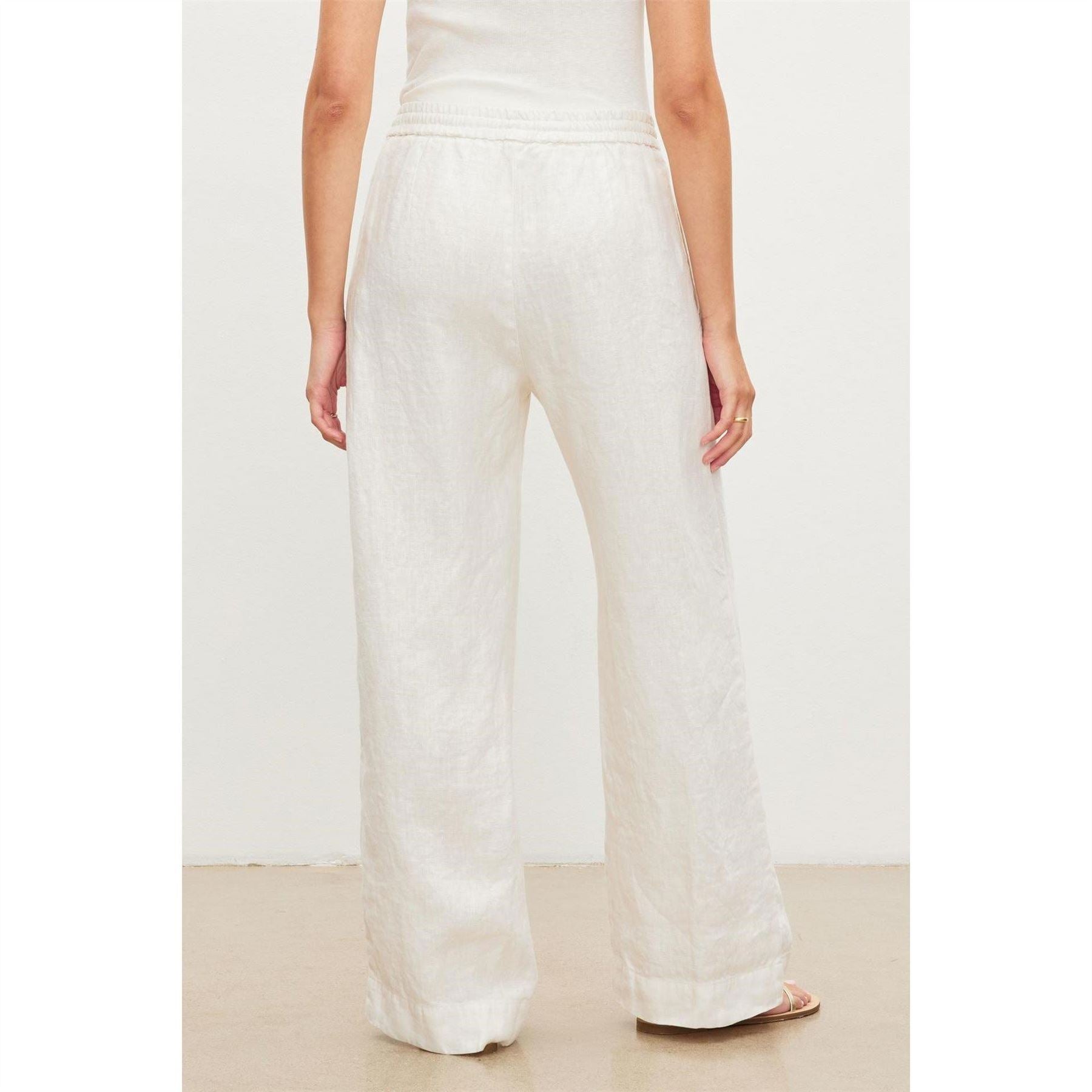 Velvet by Graham and Spencer Solid Patterned Wide Leg Trousers