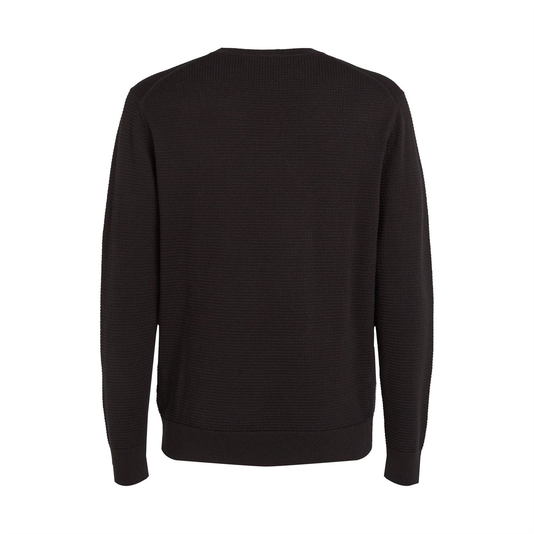 Calvin Klein Waffle Texture Cotton Crew Neck Jumper