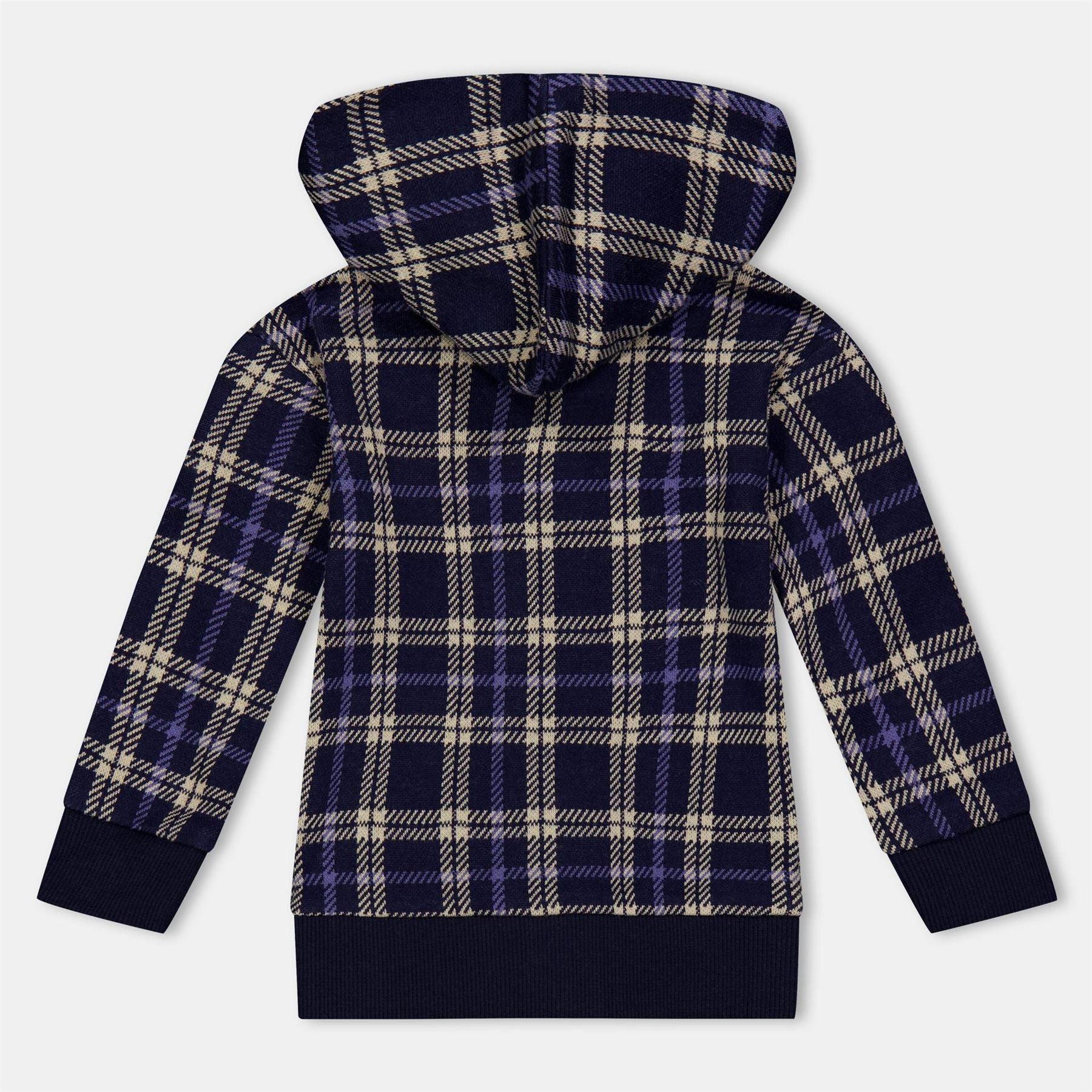 Lilly and Sid Check Pattern Hooded Sweatshirt