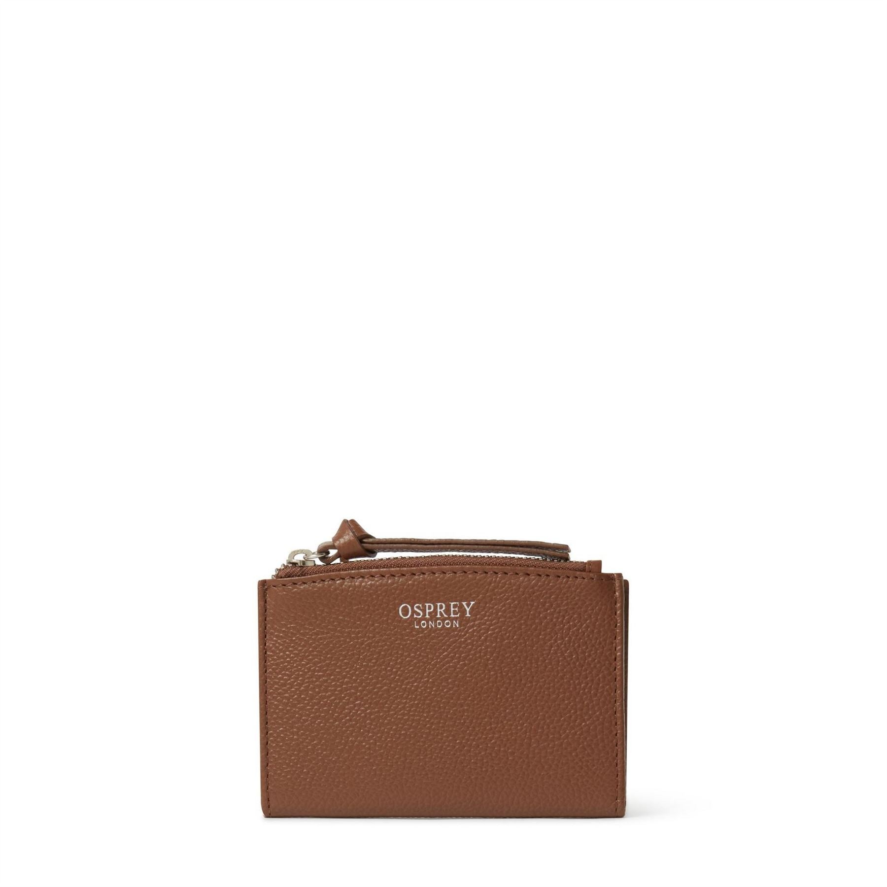 Osprey London London Molly Curved Bi Fold Leather Card Holder
