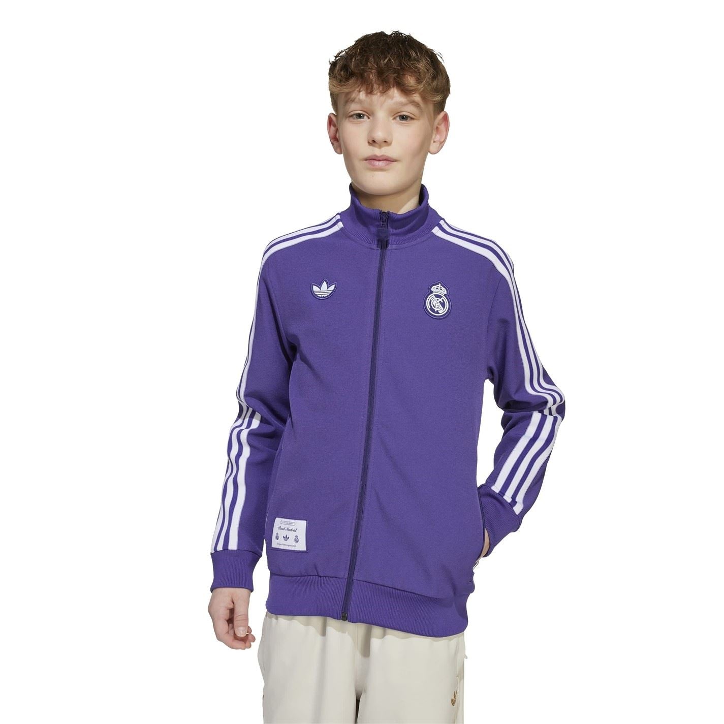 adidas Real Madrid Icon Tracksuit Top Juniors