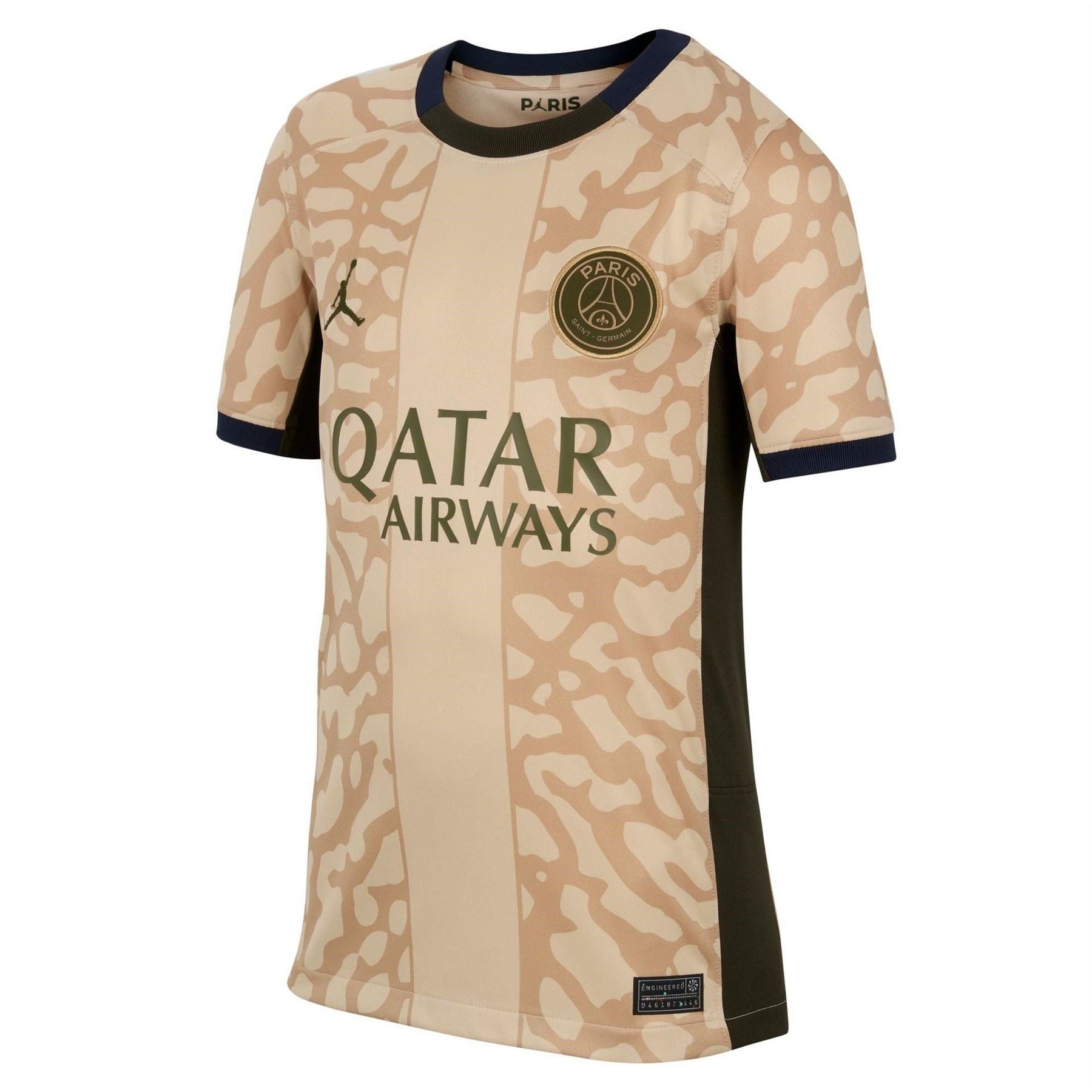 Nike Paris Saint Germain X Jordan Fourth Vapor Match Shirt 2023 2024 Juniors