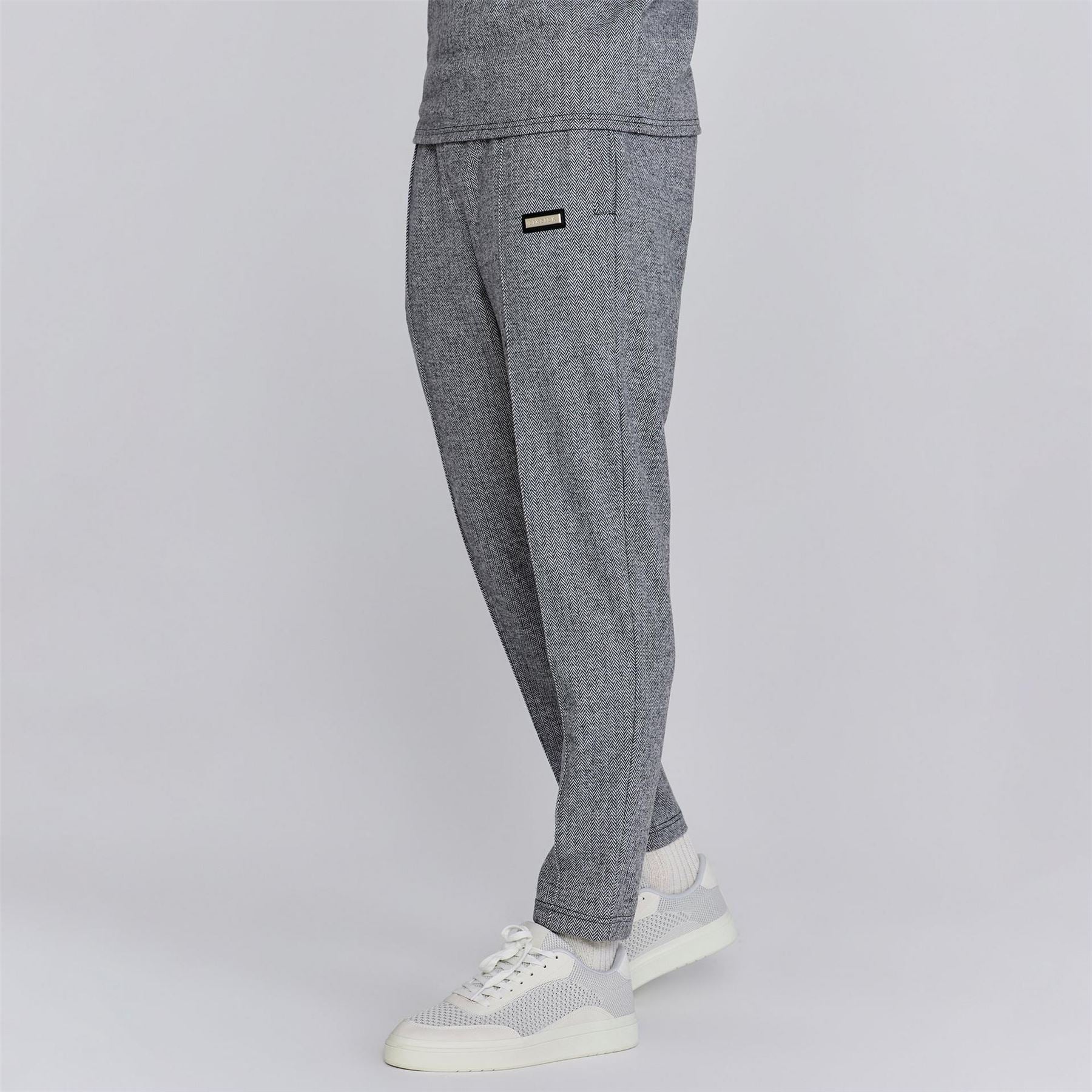 SikSilk Smart Houndstooth Straight Leg Joggers