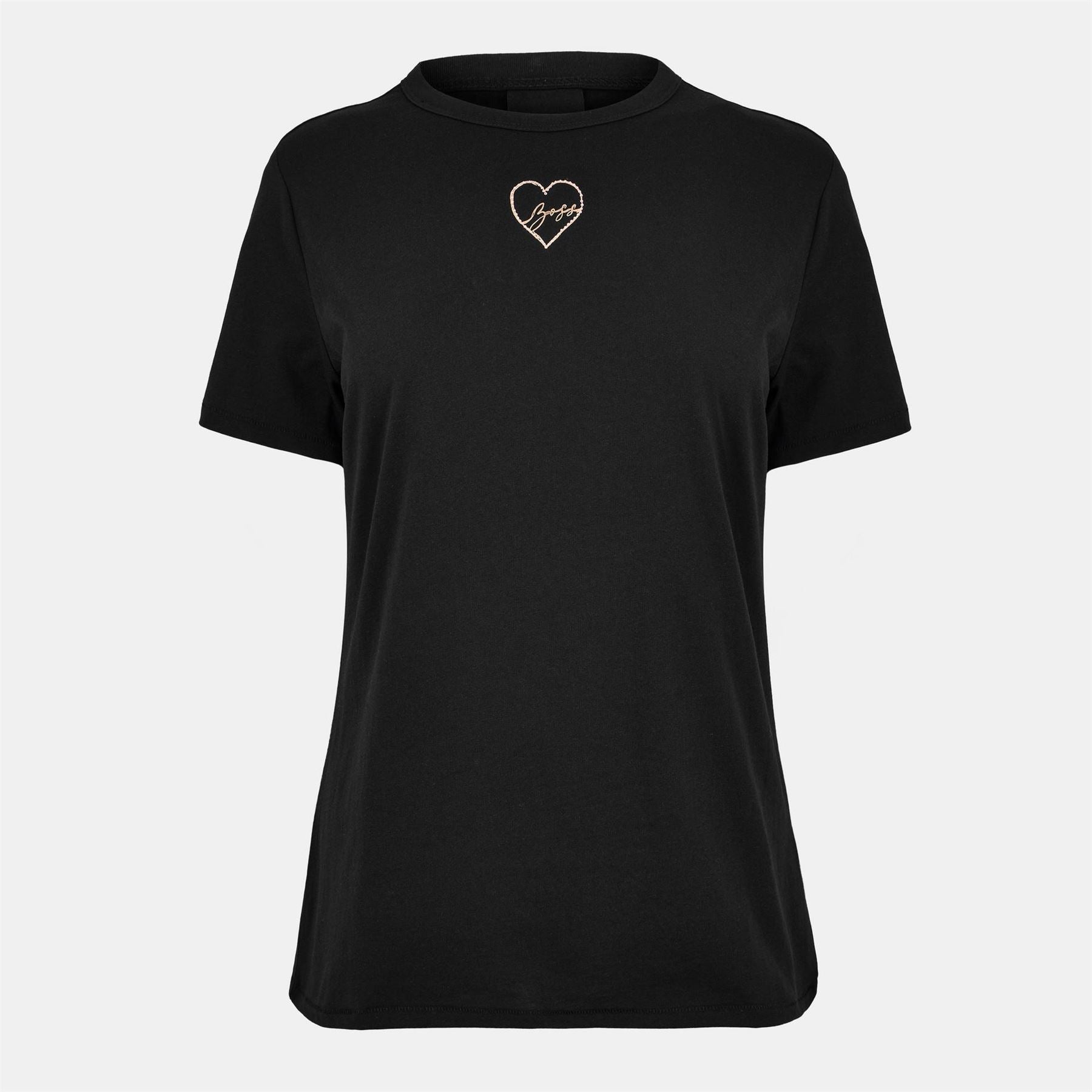 Boss Crystal Logo Crew Neck Short Sleeve T-Shirt