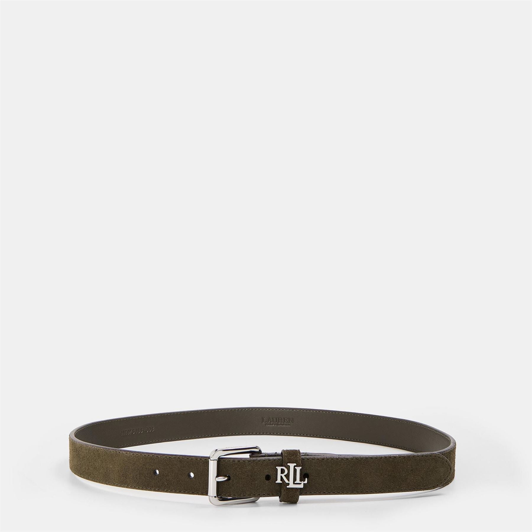 Lauren by Ralph Lauren Leather Logo Pin Buckle Belt