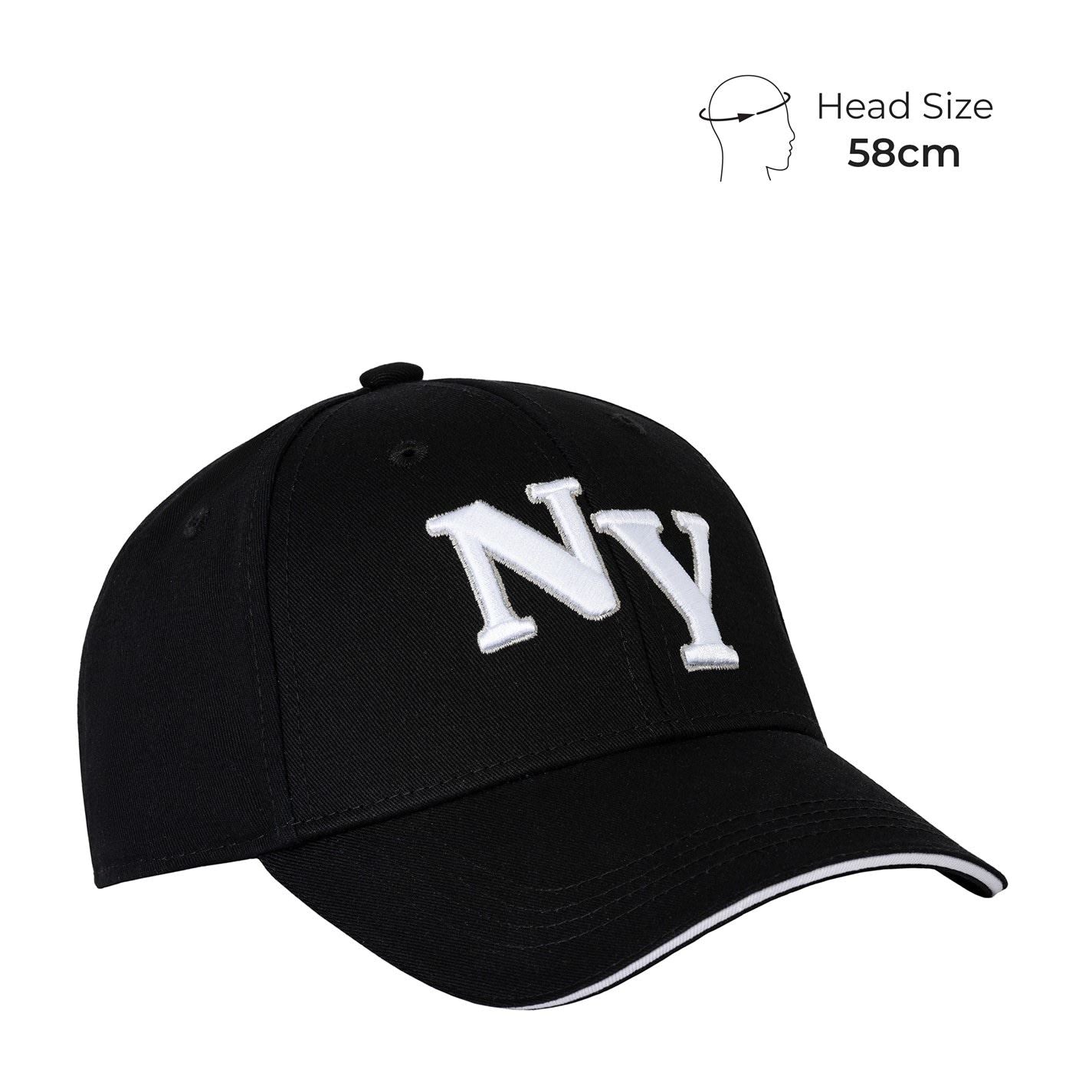 Fabric Ny Embroidered Cotton Baseball Cap