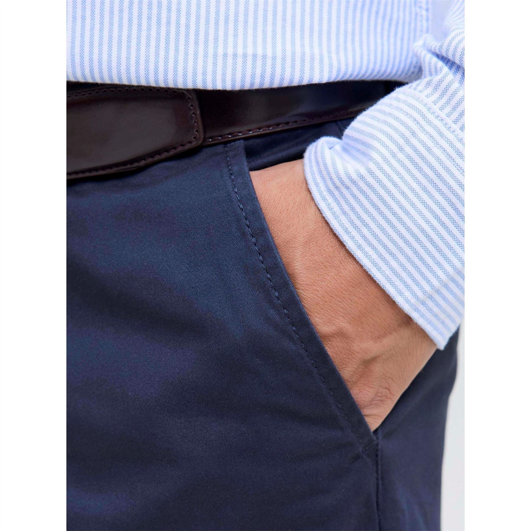 Jack and Jones Bowie Solid Patterned Bermuda Chino Shorts