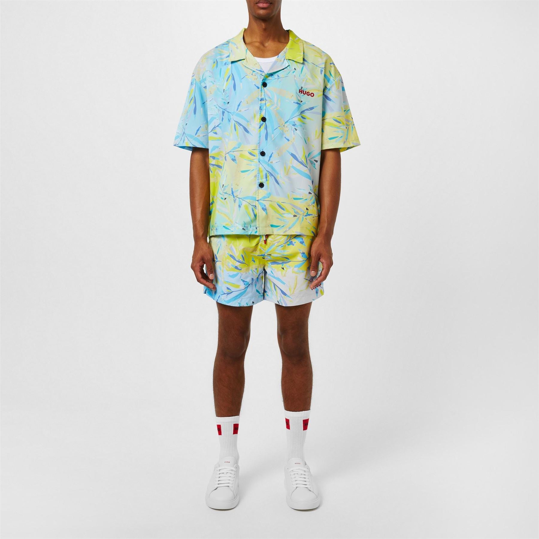 Hugo Beach Relaxed Short Sleeve Patterned Shirt