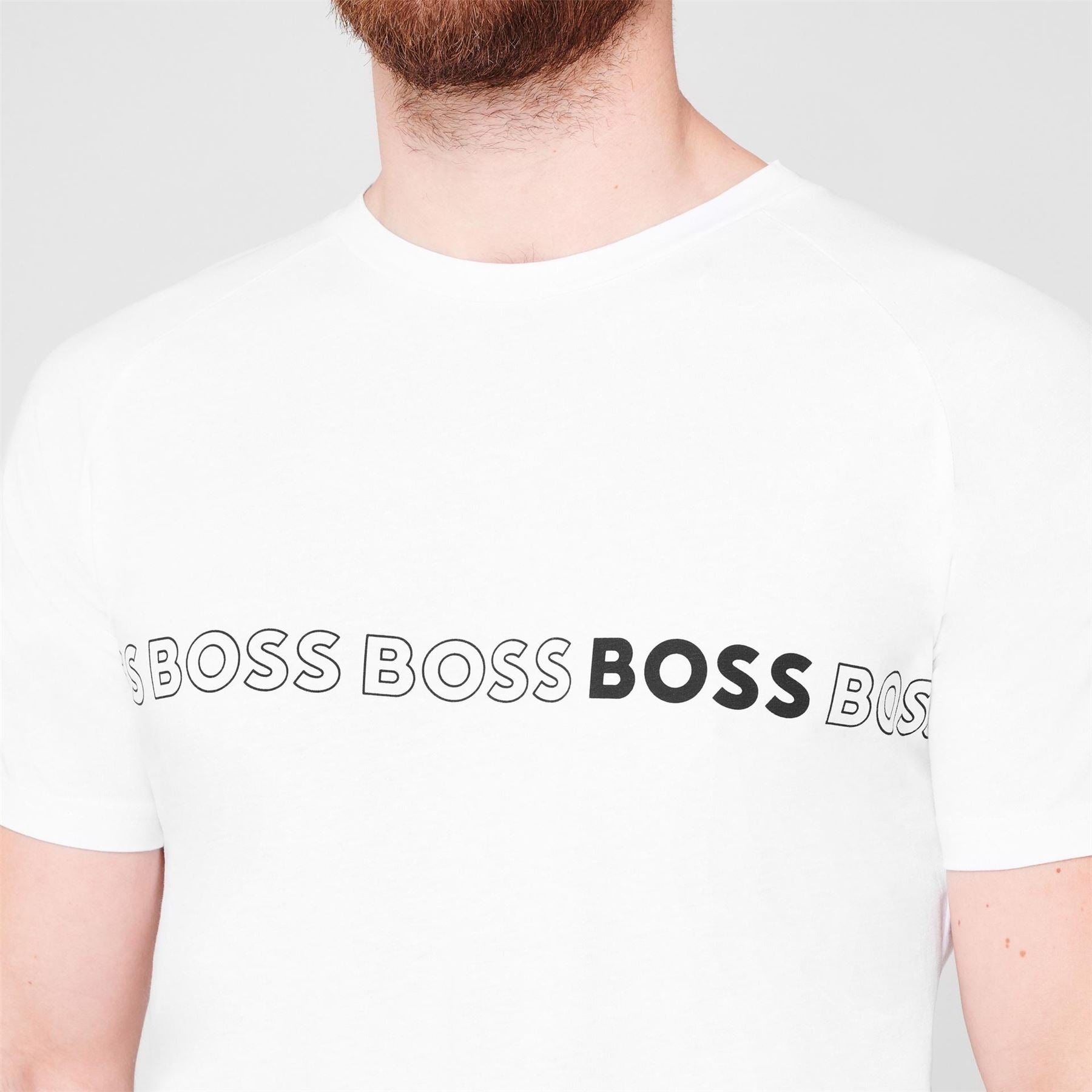 Boss Logo Cotton Short Sleeve Crew Neck Slim Fit T Shirt