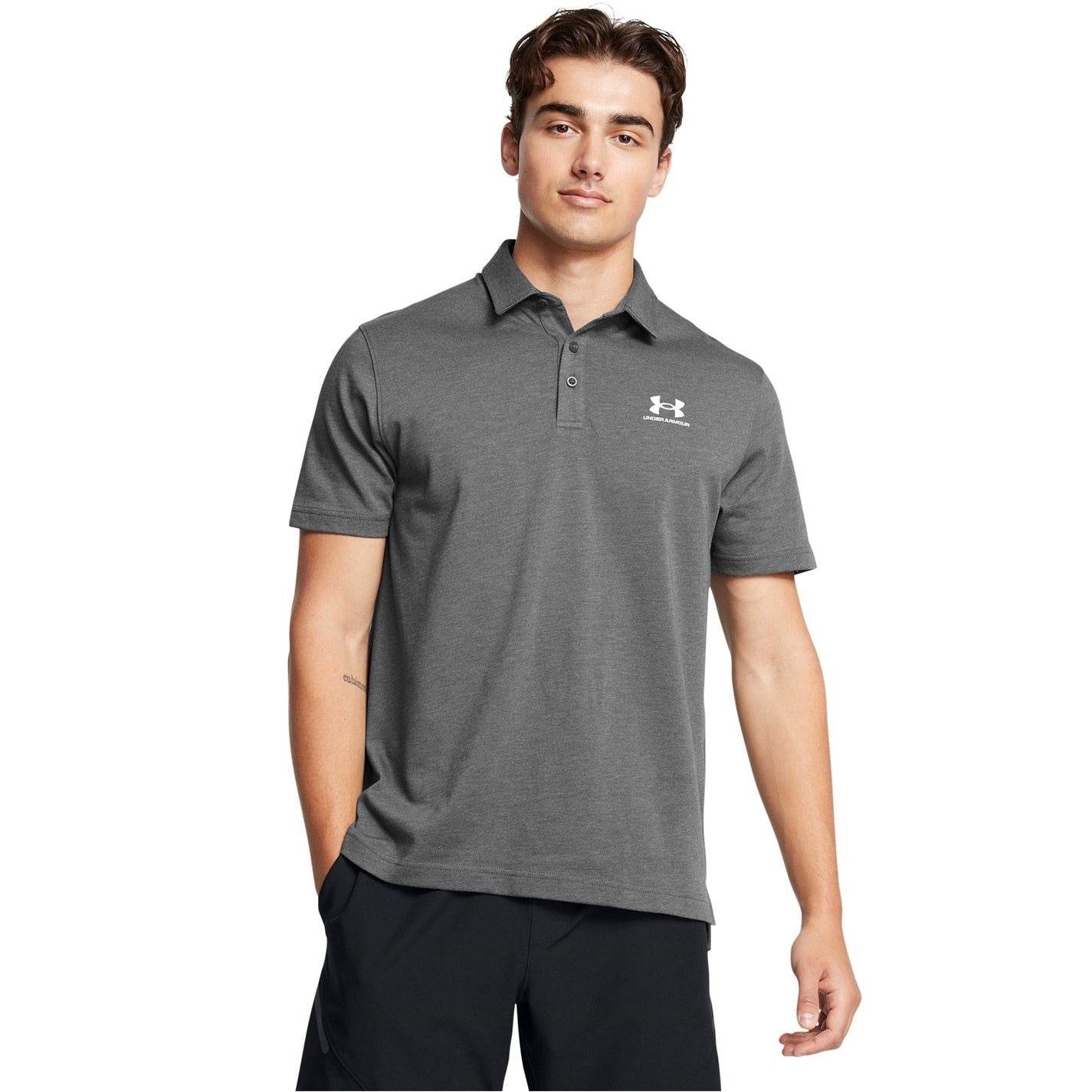 Under Armour Logo Print Short Sleeve Polo Collared Shirt