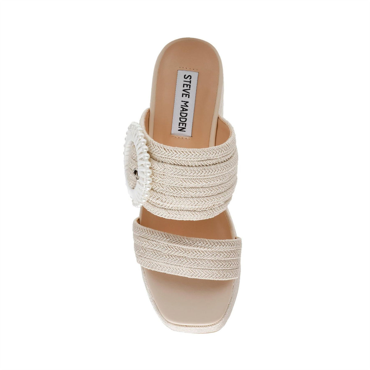 Steve Madden Jaiden Textured High Heel Open Toe Slides