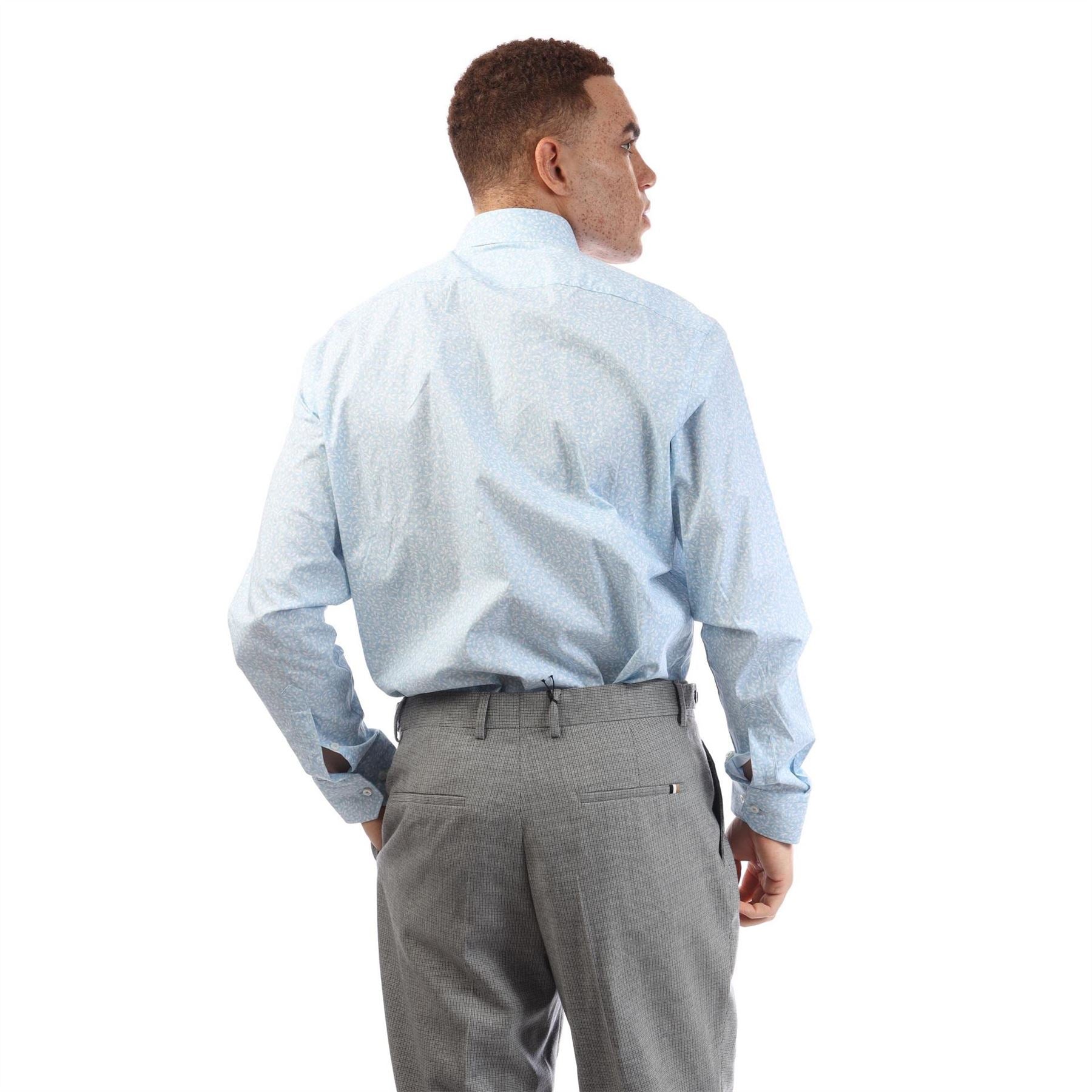 Boss Joe Collared Neck Point Collar Long Sleeve Shirt