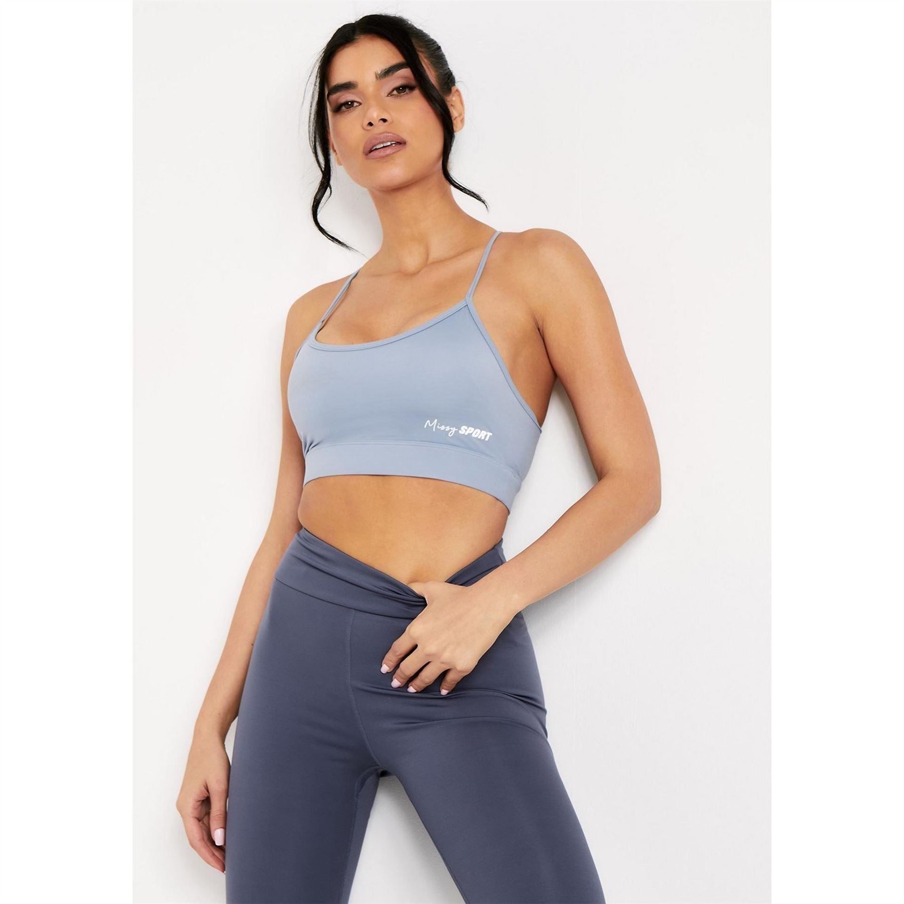 Missy Empire Sport Strappy Crop Gym Top