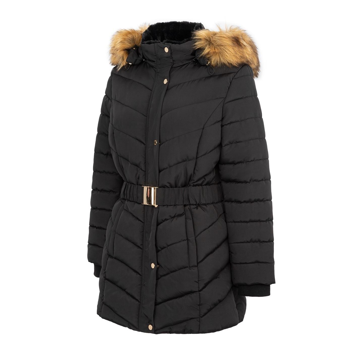 Firetrap Waterproof Long Sleeve Mid Length Puffer Jacket