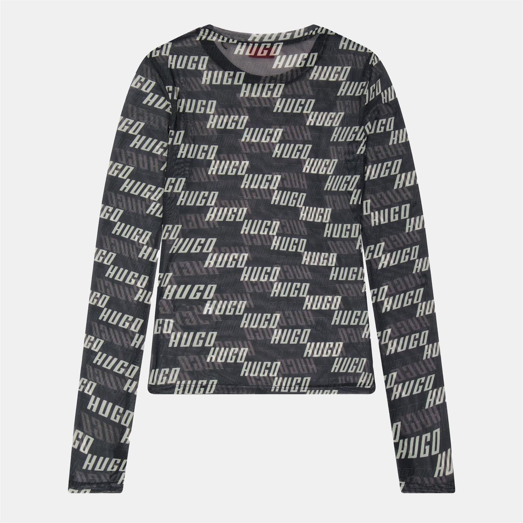 Hugo Cropped Slim Fit Lettering T-Shirt