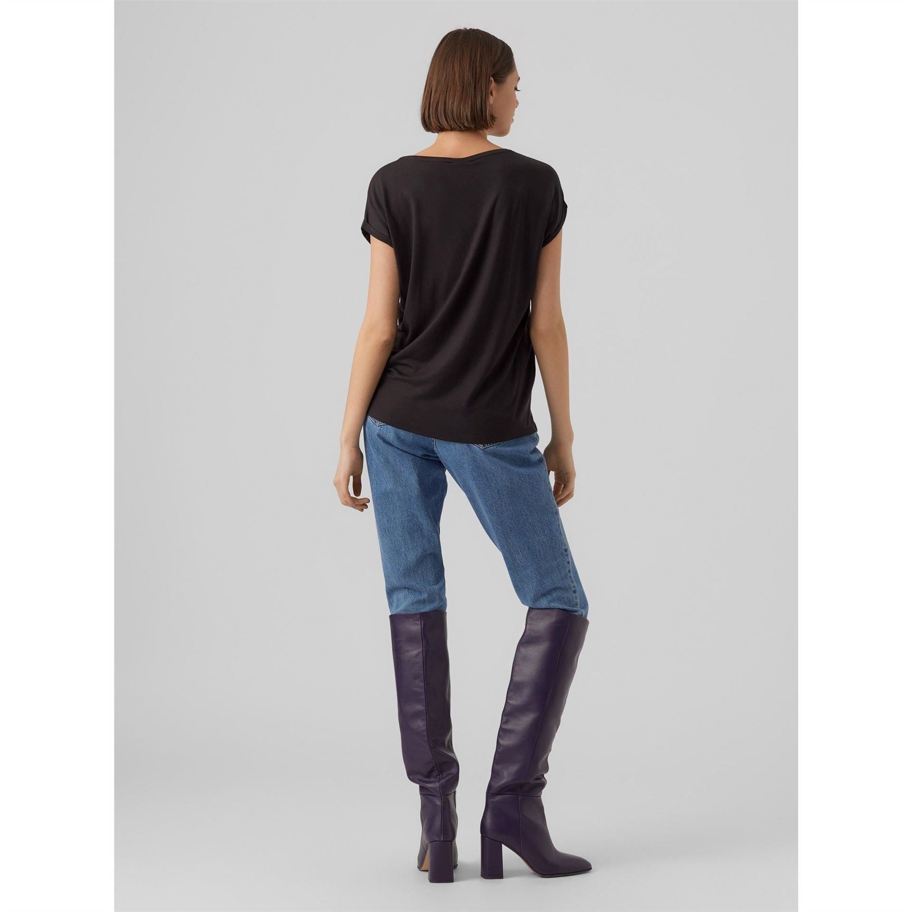 Vero Moda Womens Ava Plain Short Sleeve T-Shirt