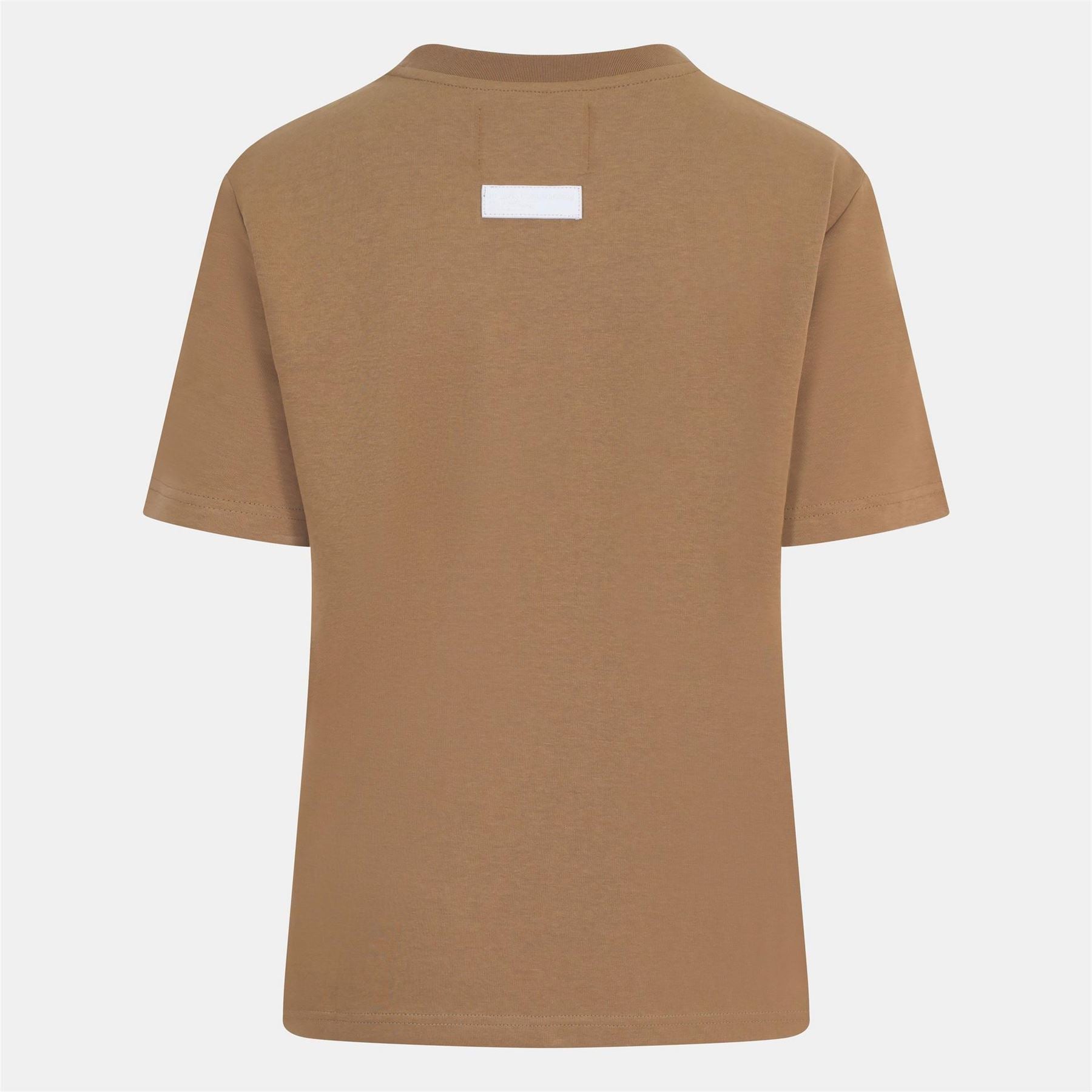 Blank Essentials Lettering Crew Neck Ribbed Collar Short Sleeve Boyfriend T-Shirt