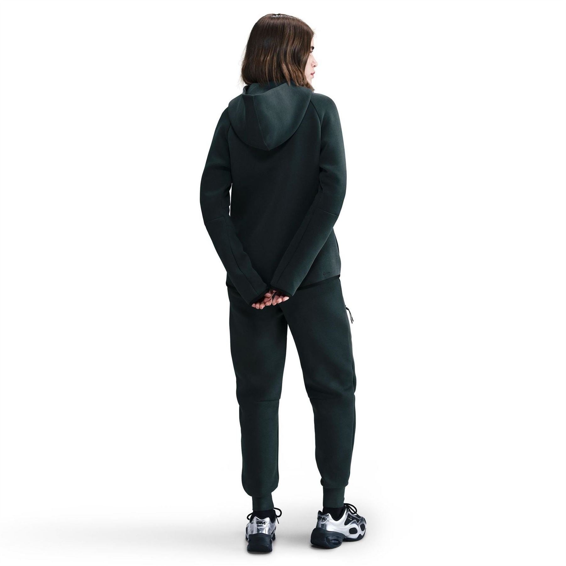 Nike Tech Solid Patterned Hooded Neck Jacket