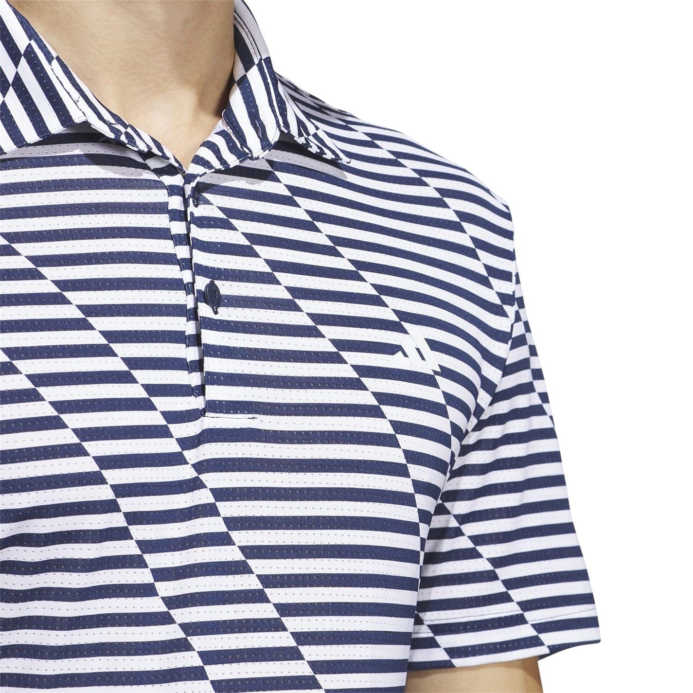 adidas Mesh Print Regular Fit Polo Shirt