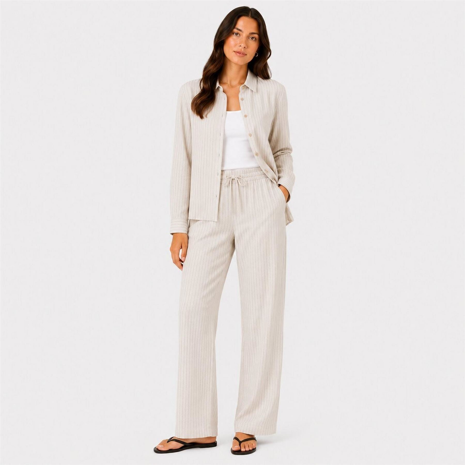 I Saw It First Striped Straight Leg Trousers