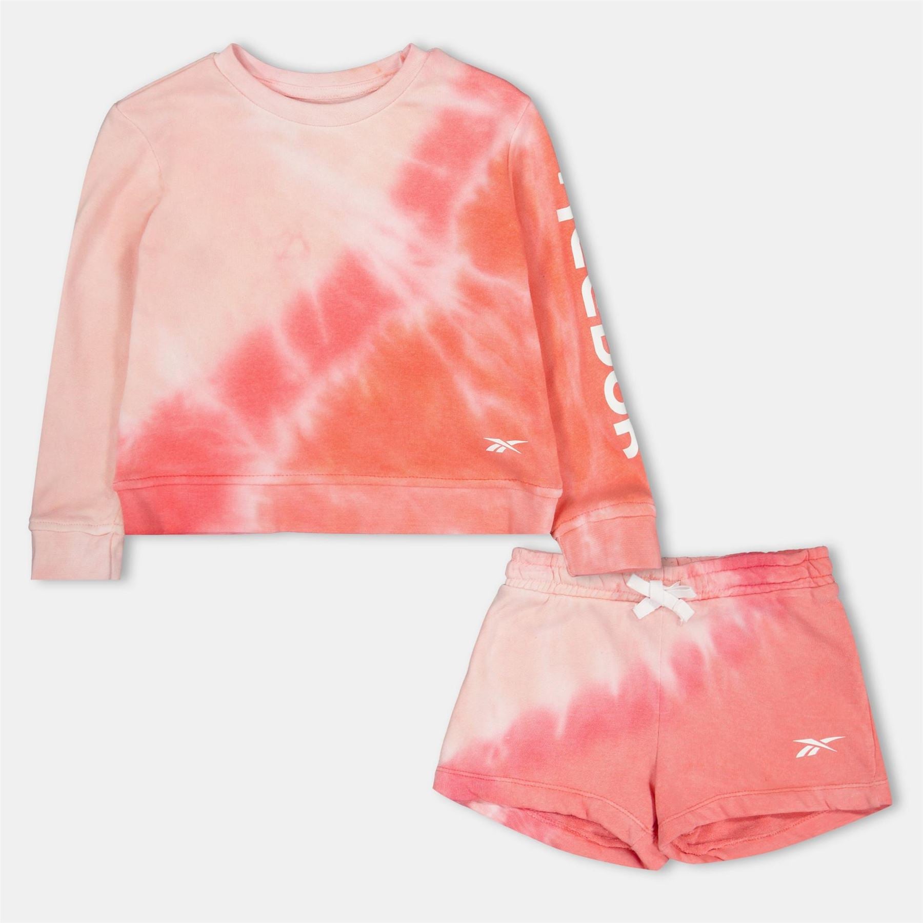 Reebok Tie Dye Crew Neck Long Sleeve Sweatshirt Set