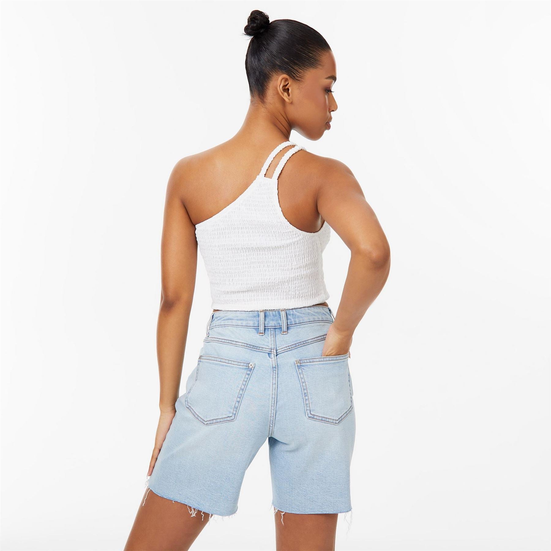 Jack Wills One Shoulder Shirred Top
