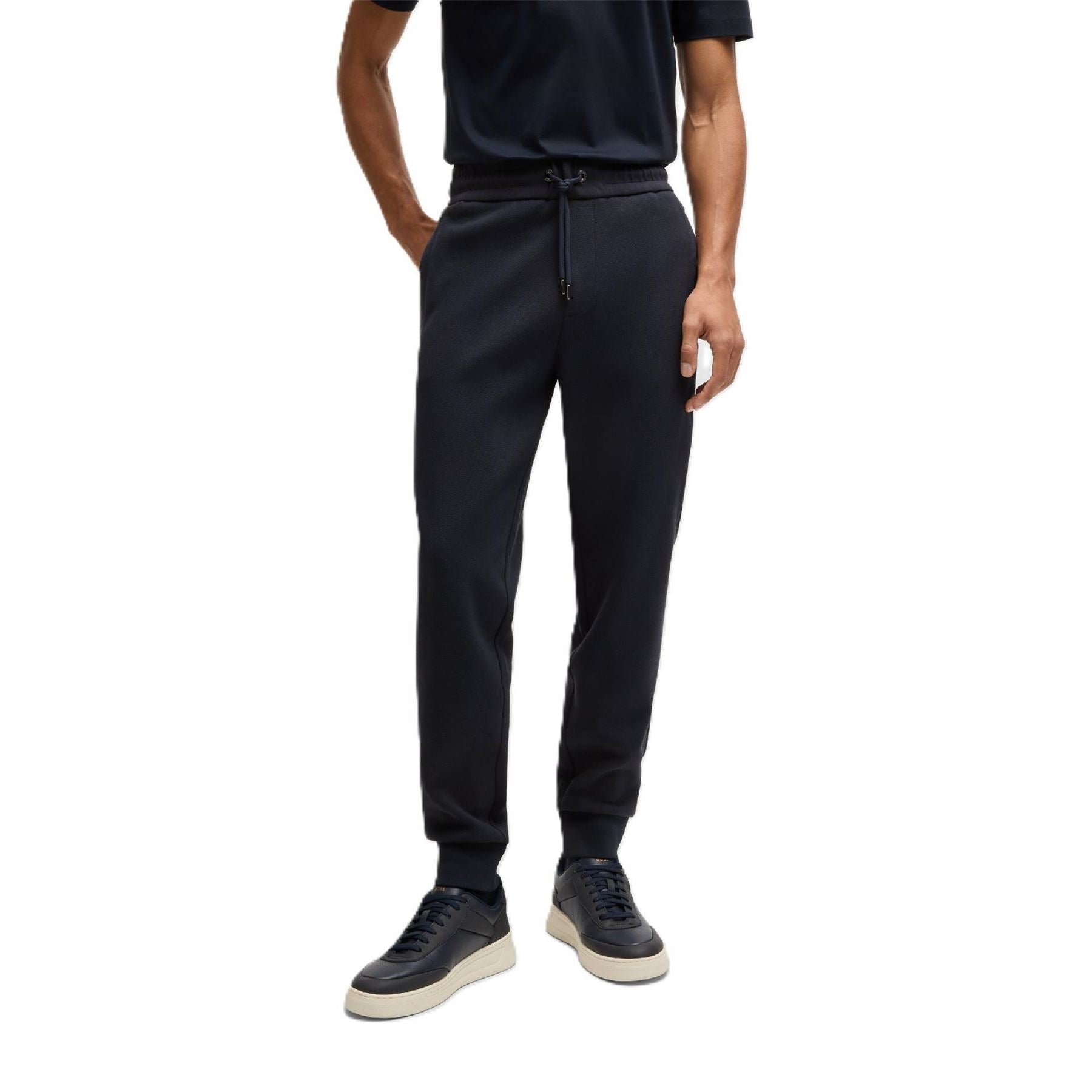 Boss Lamont Solid Patterned Slim Joggers