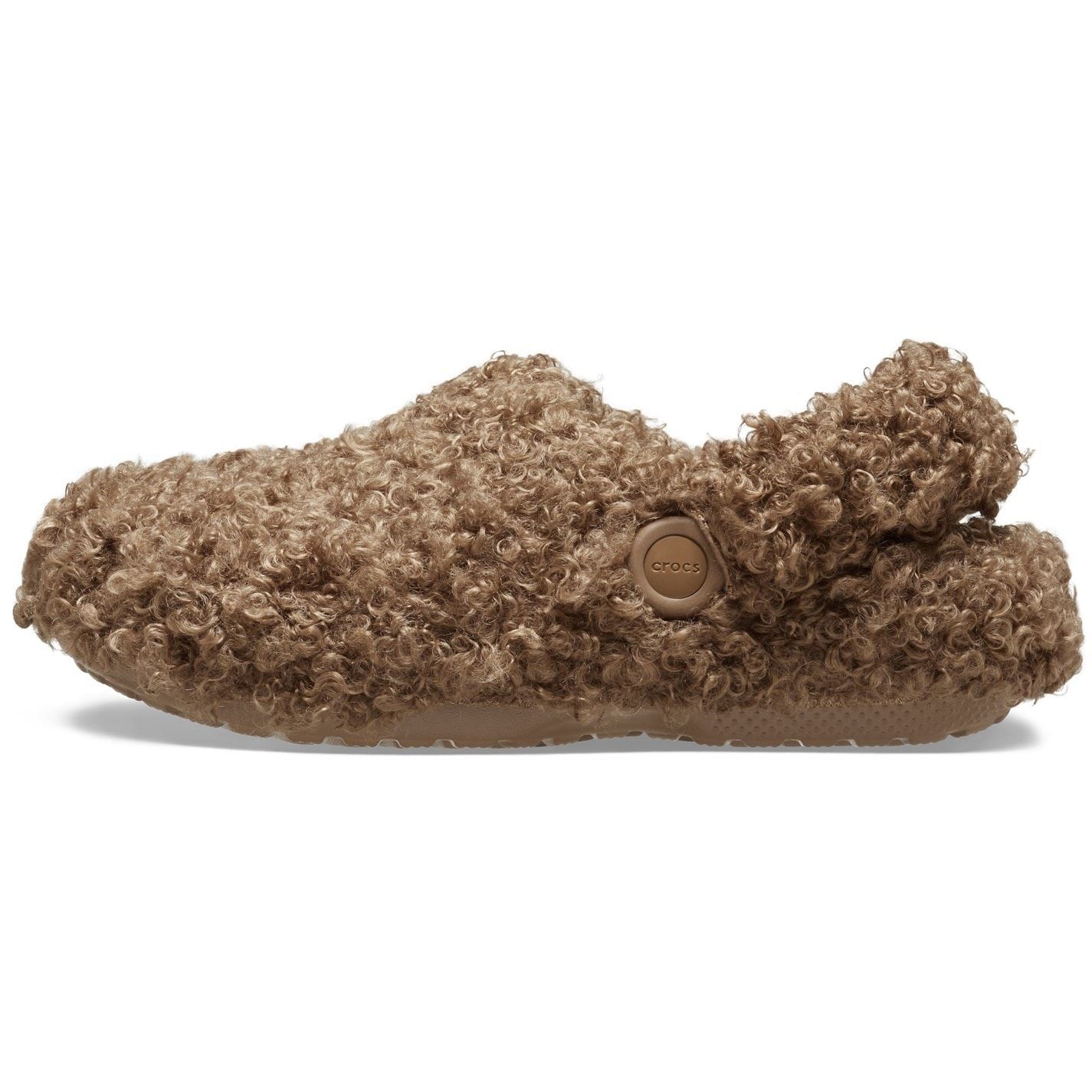 Crocs Textured Fur Mules Flat Heel