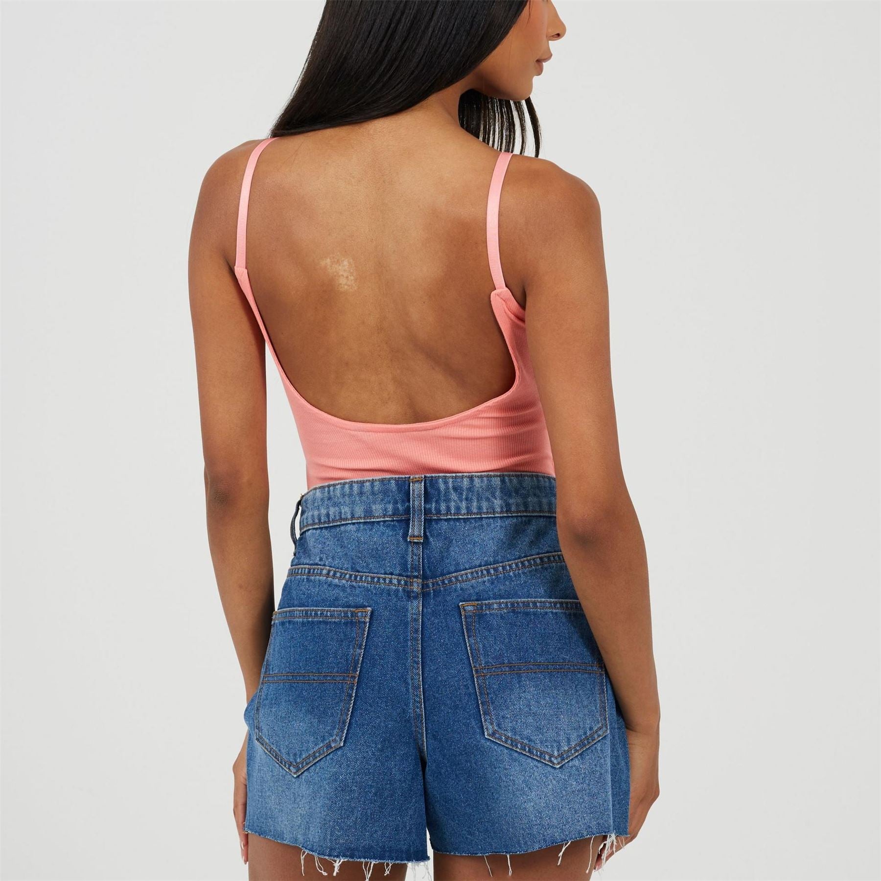 Brave Soul Womens Spaghetti Strap Vest Style Bodysuit