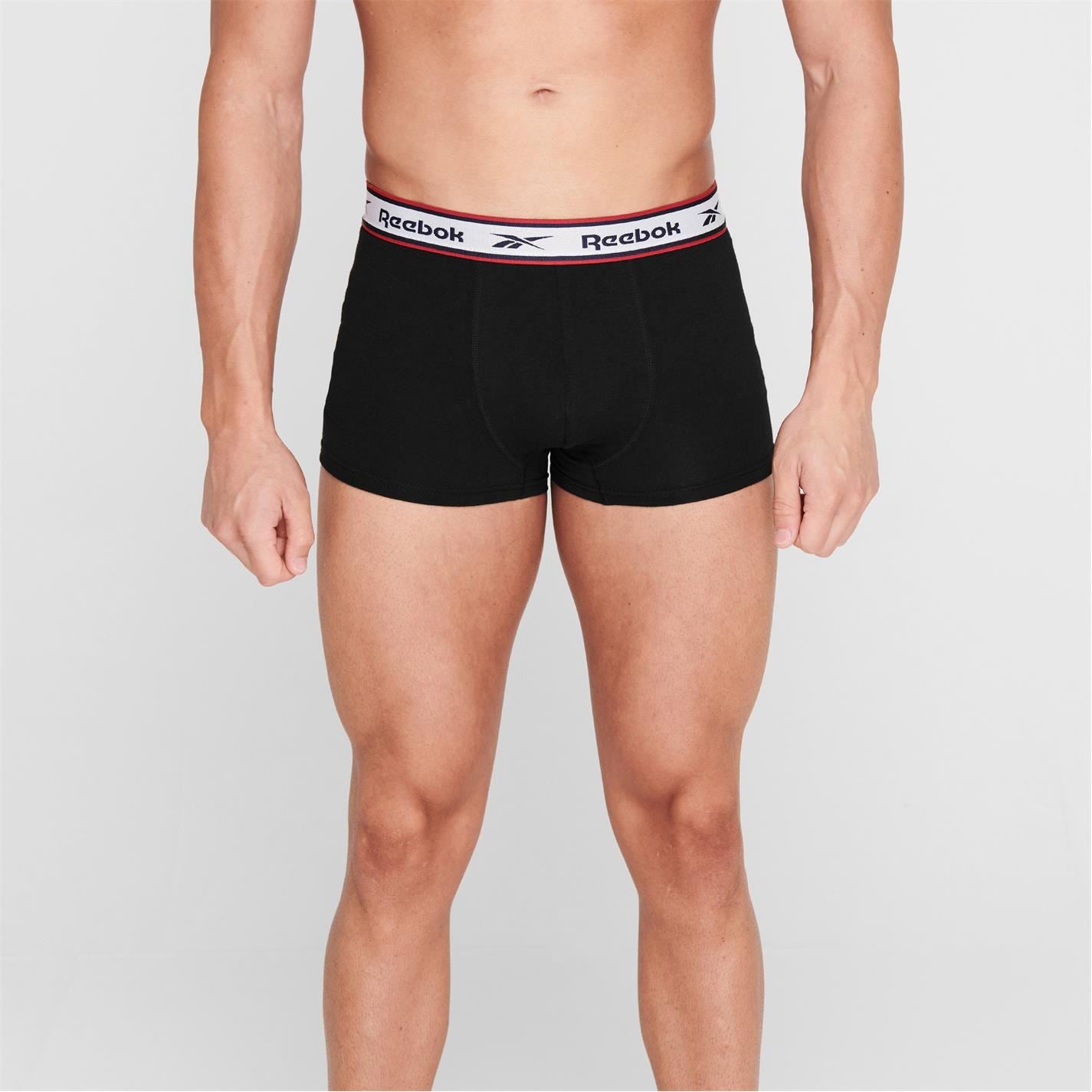Reebok Mens 3 Pack Boxer Shorts Barlow