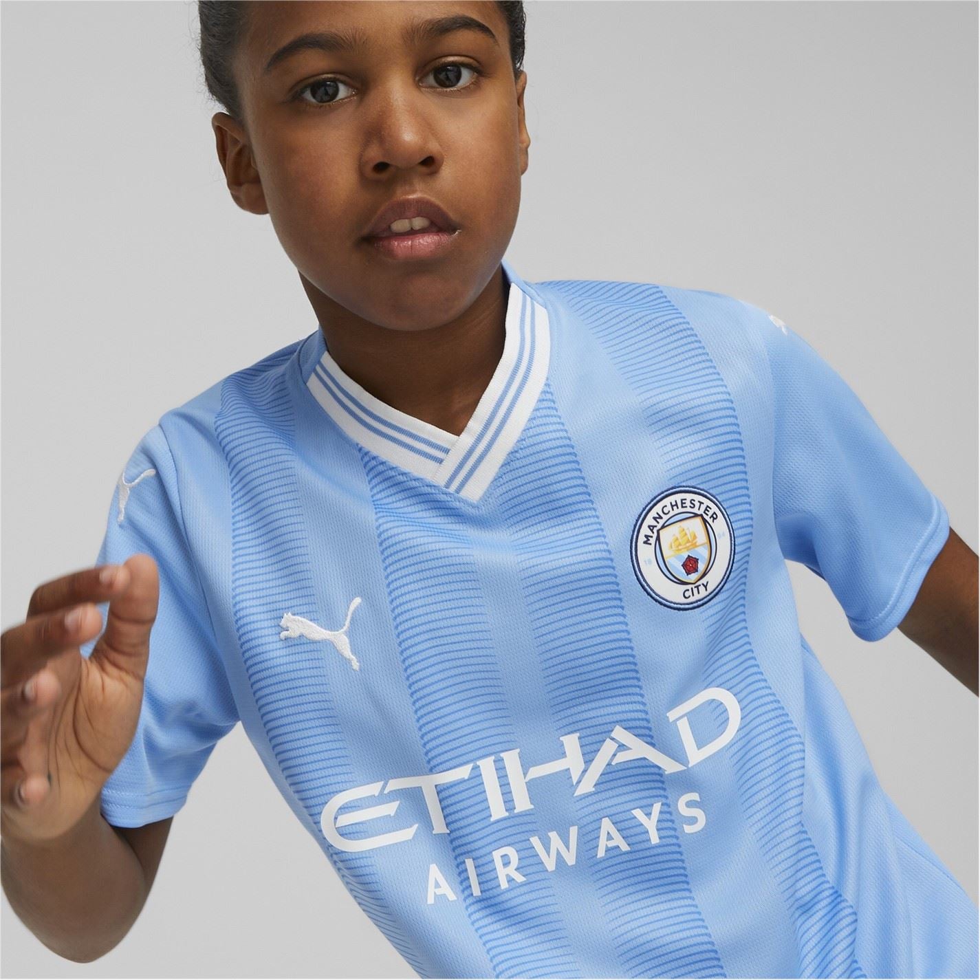 Puma Manchester City Home Shirt 2023 2024 Juniors
