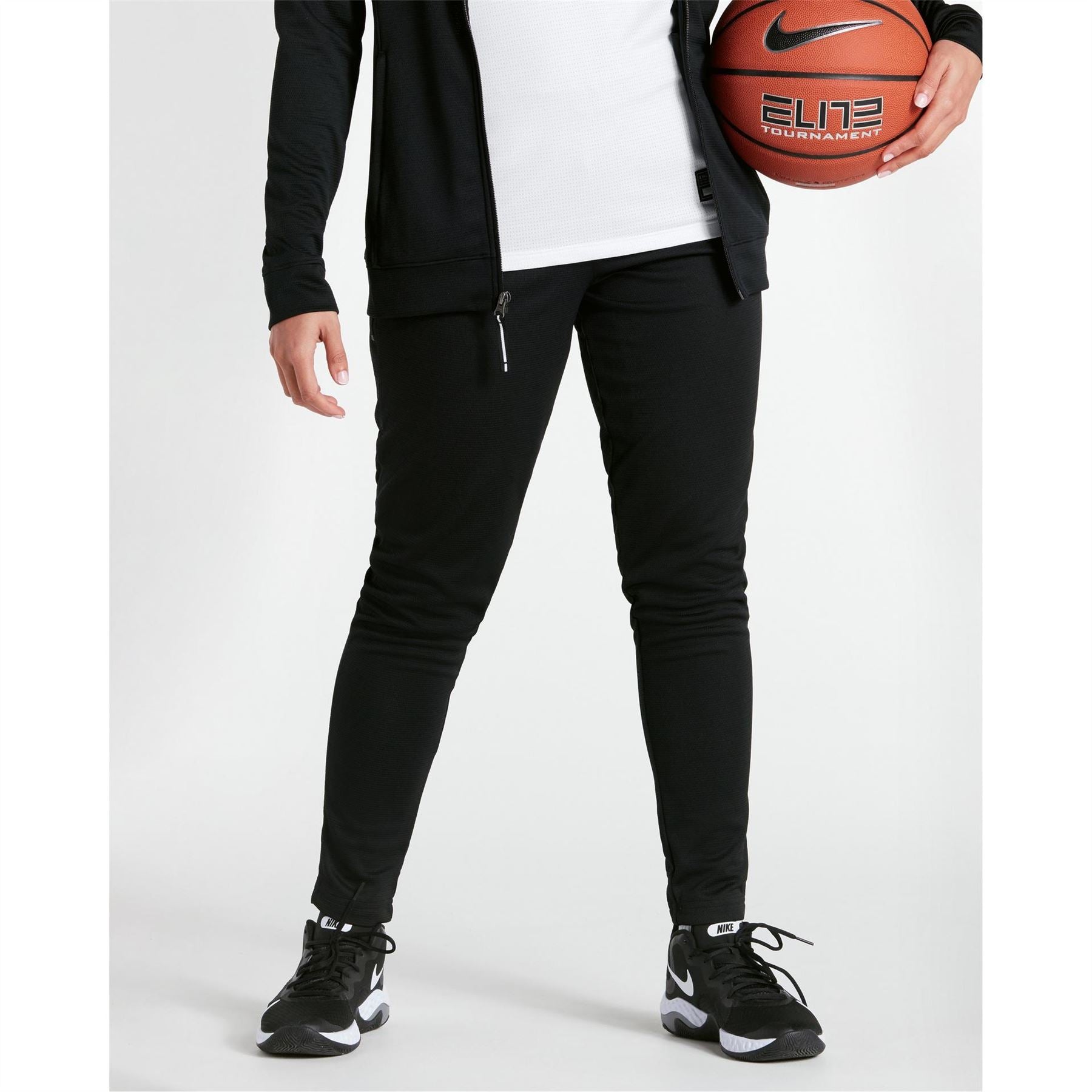 Nike Team Basketball Solid Patterned Slim Track Pants