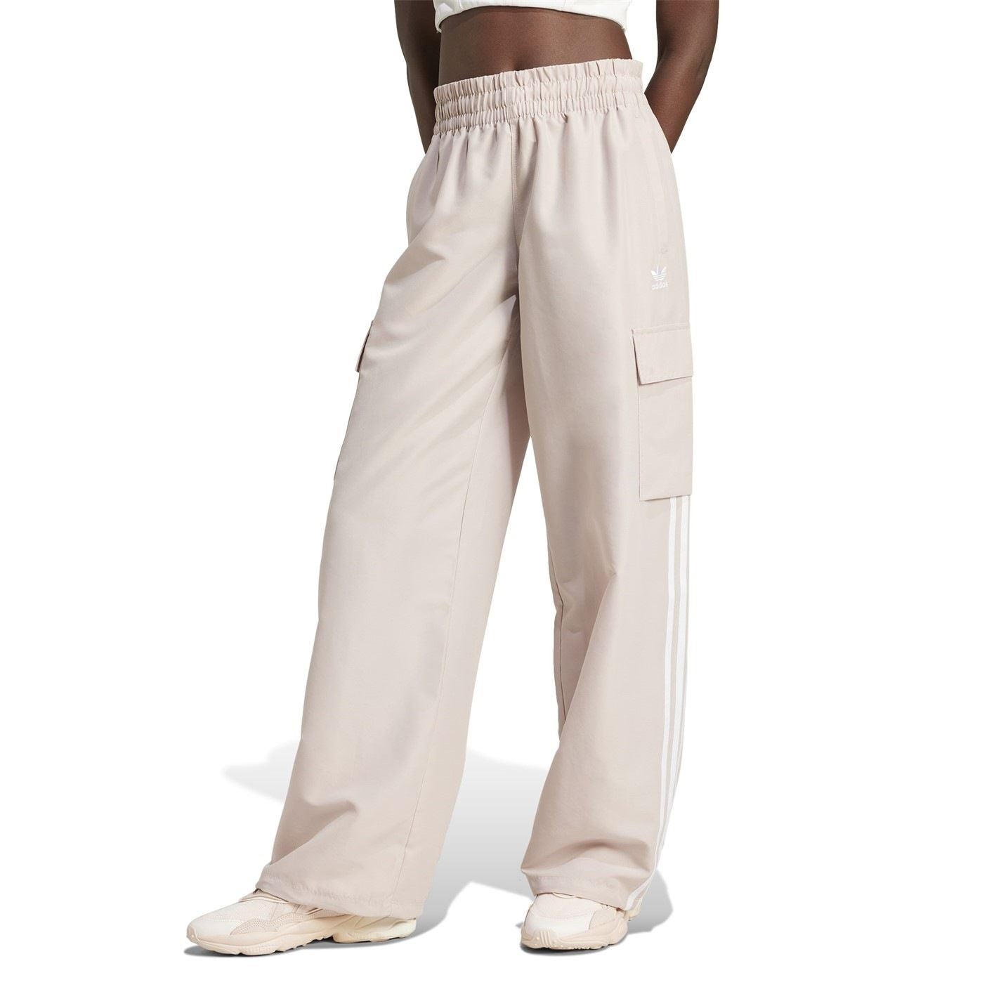 adidas Originals Wide Leg Cargo Pants with Side Pocket